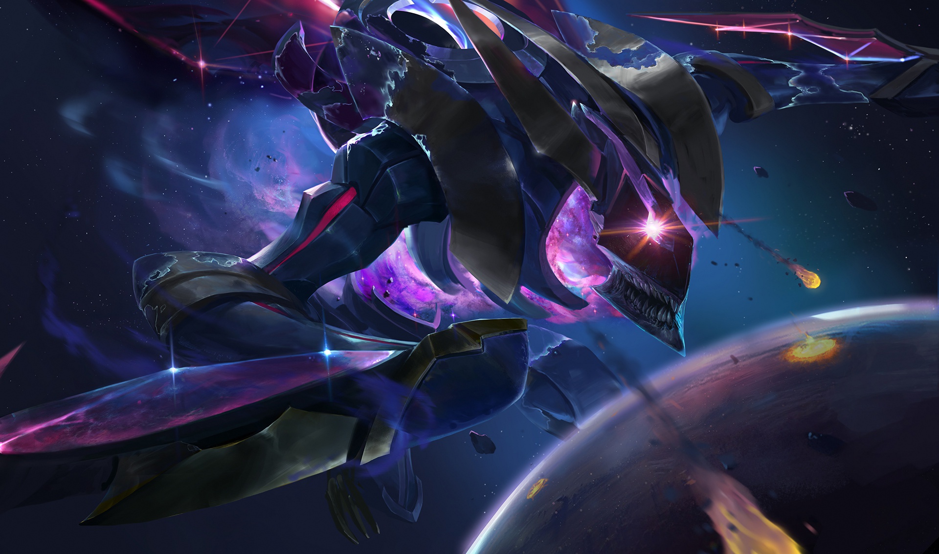 Kha'Zix from League of Legends in Space HD Wallpaper