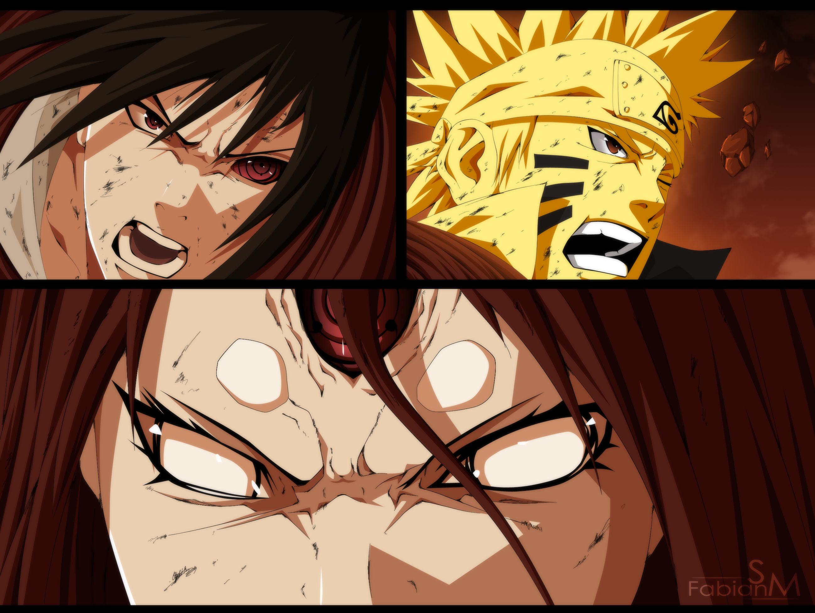 Naruto, Sasuke, and Kaguya Otsutsuki from Naruto HD Wallpaper