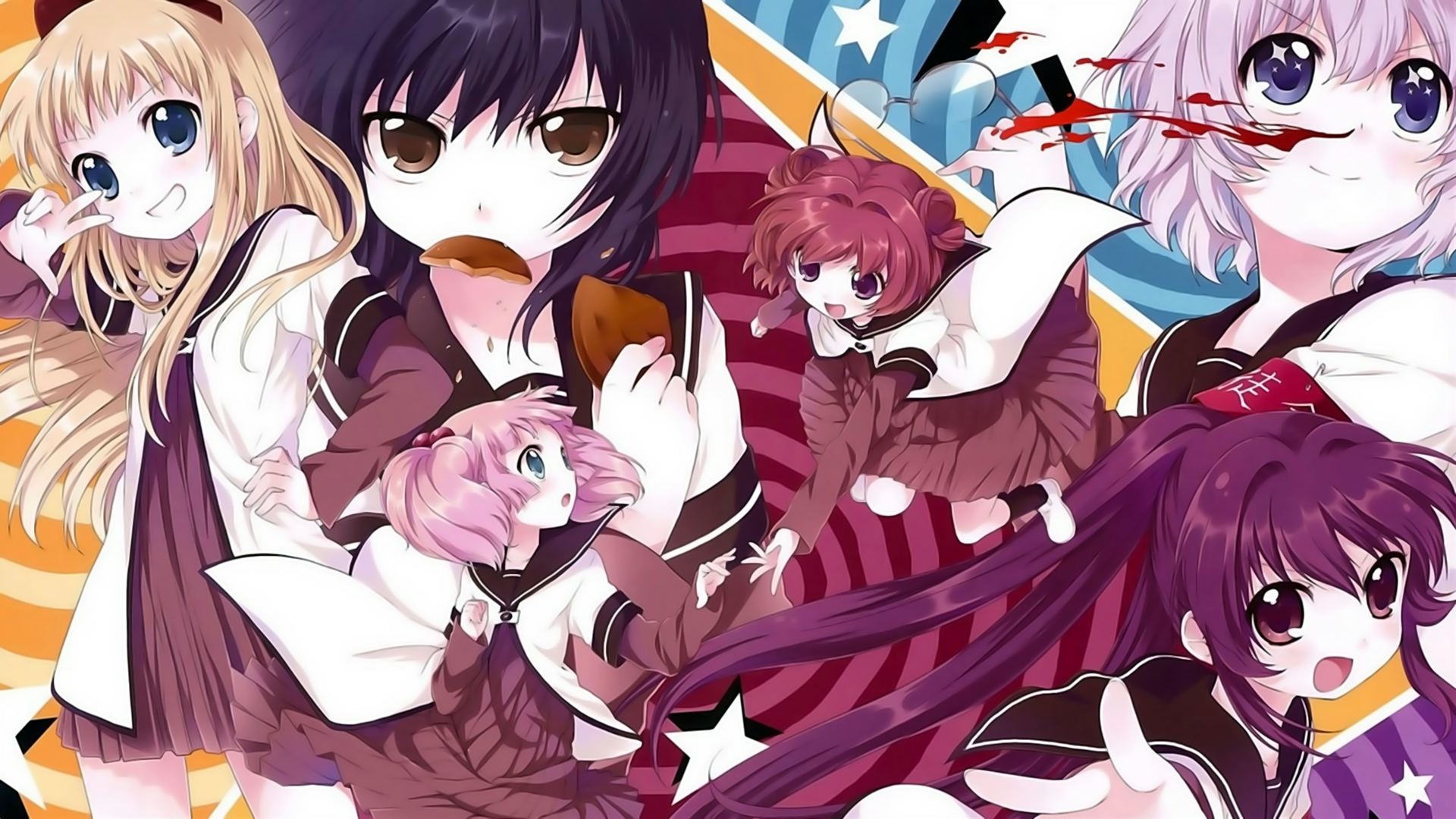 Kyouko Toshinou and friends HD Wallpaper