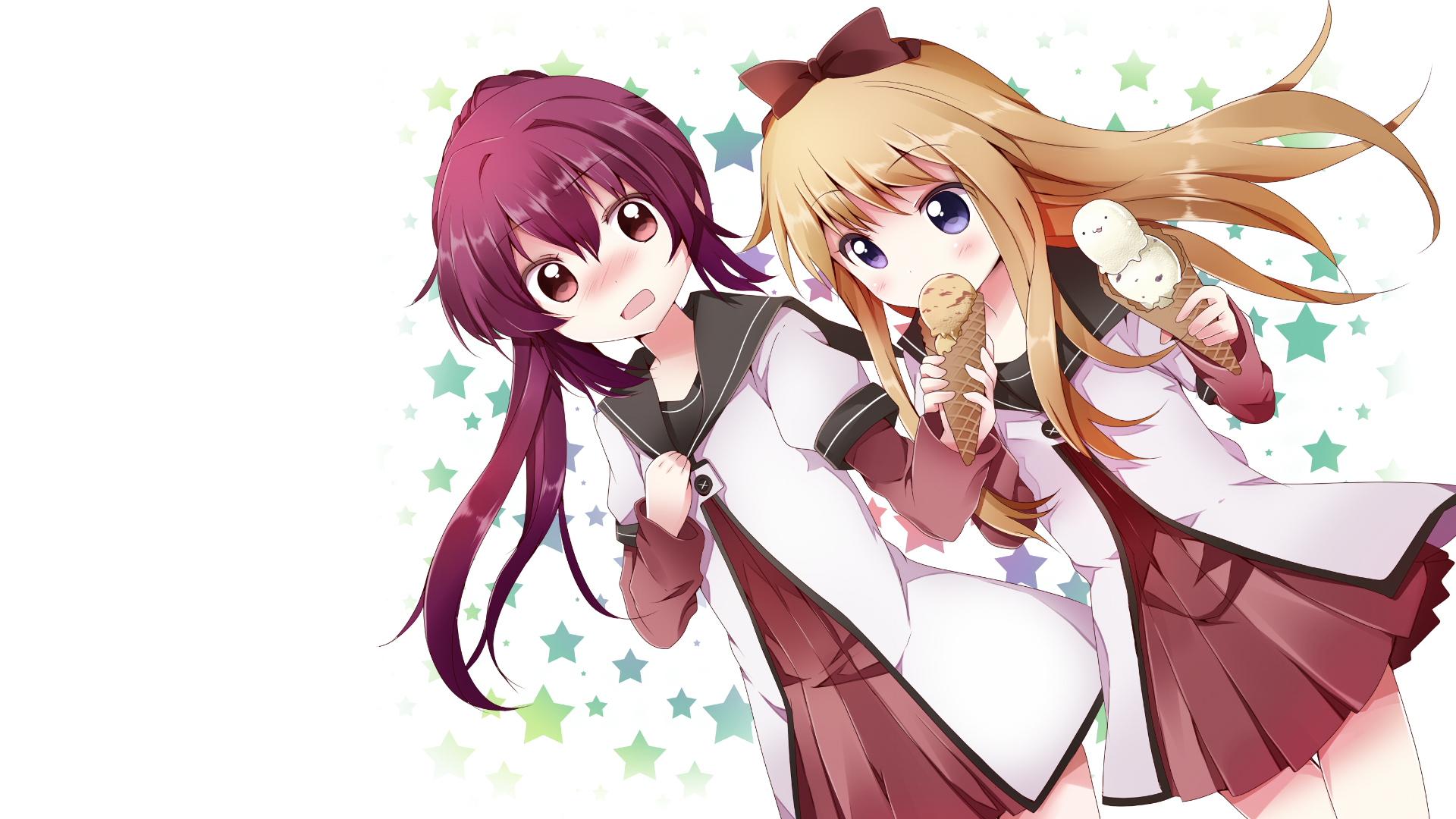 Kyouko Toshinou eating ice cream HD Wallpaper