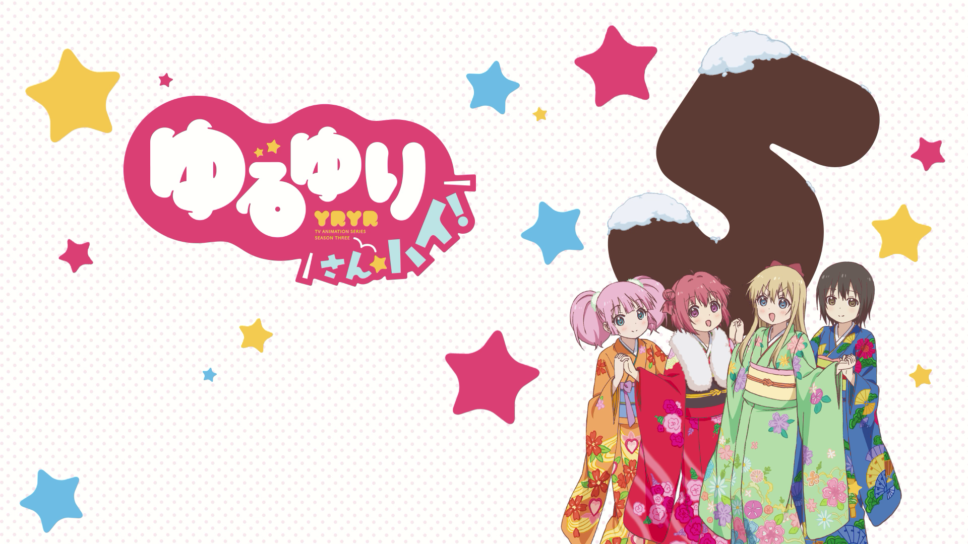 Yuruyuri Season 3 Anime Key Visual HD Wallpaper