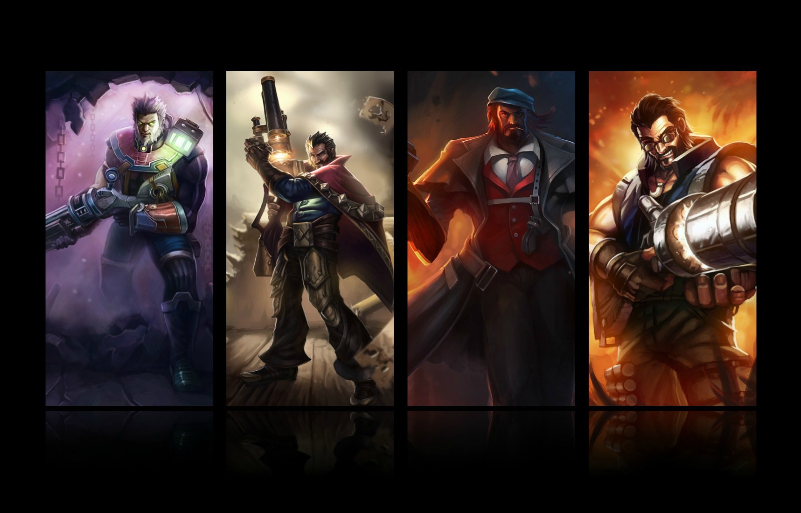 Four characters from League of Legends HD Wallpaper
