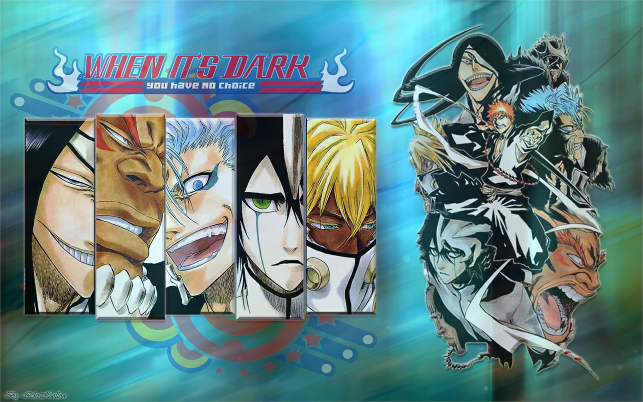 Bleach characters collage with text HD Wallpaper