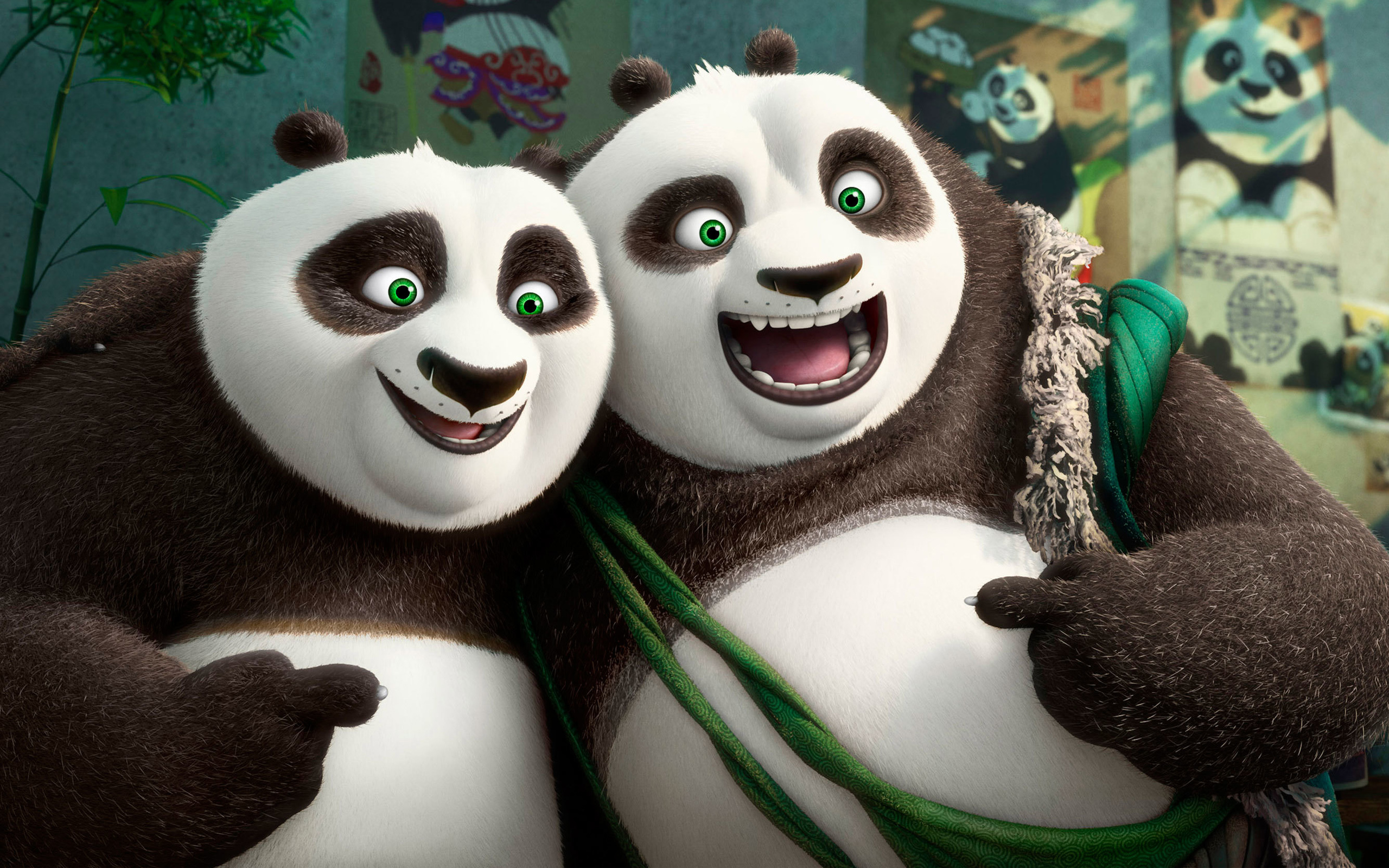 Po and another panda from Kung Fu Panda HD Wallpaper