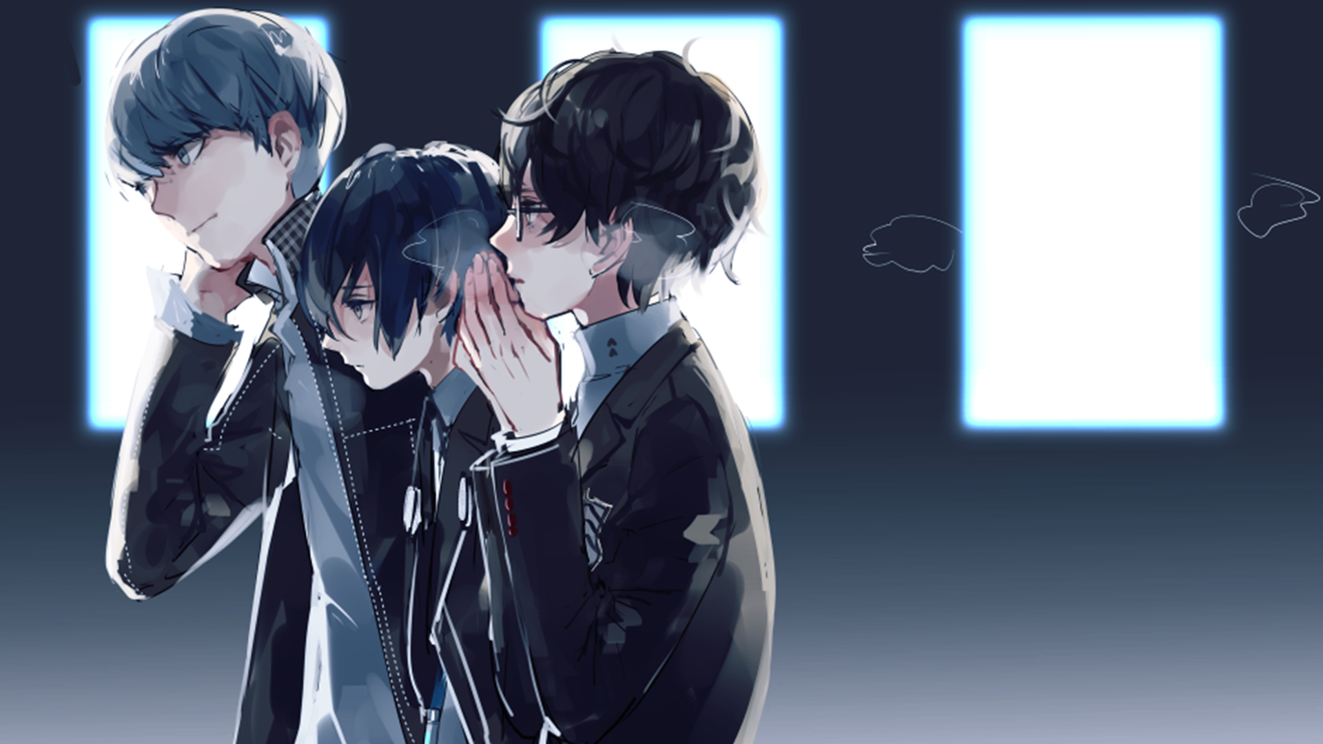 Minato Arisato and friends from Persona 3 HD Wallpaper