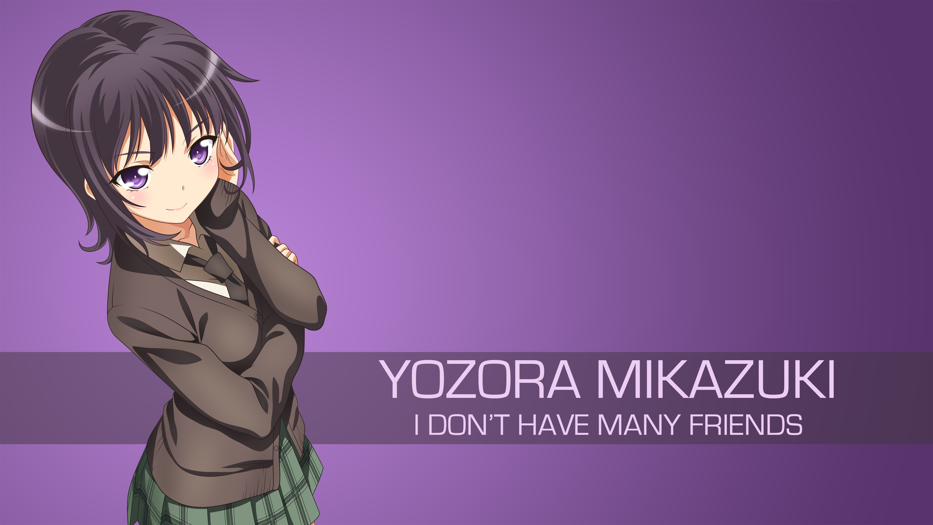 Yozora Mikazuki from I Don't Have Many Friends HD Wallpaper