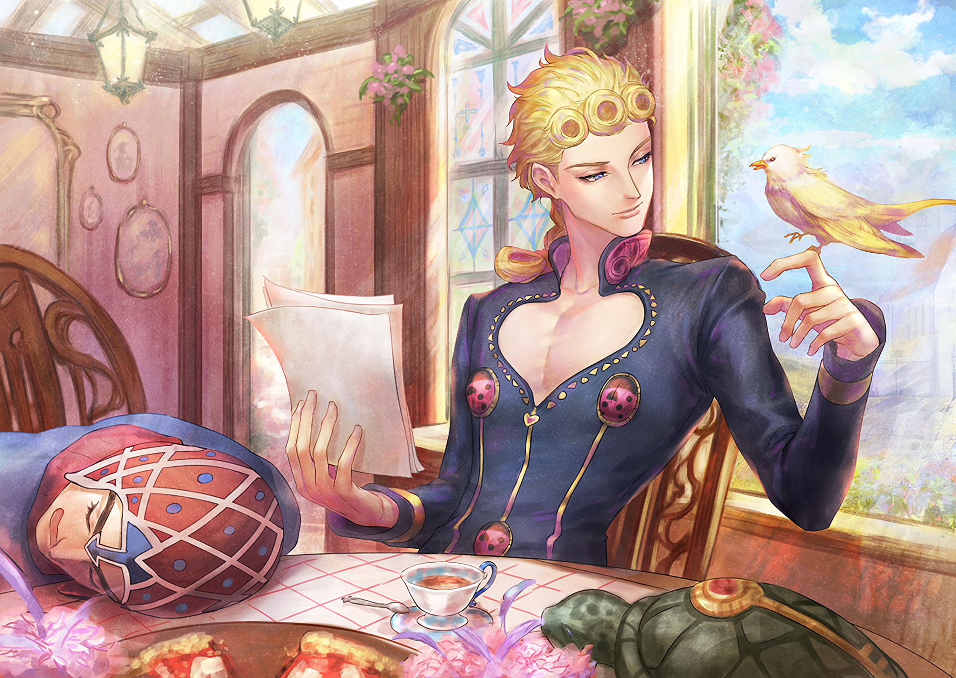 Giorno Giovanna and Mista from JoJo's Bizarre Adventure HD Wallpaper