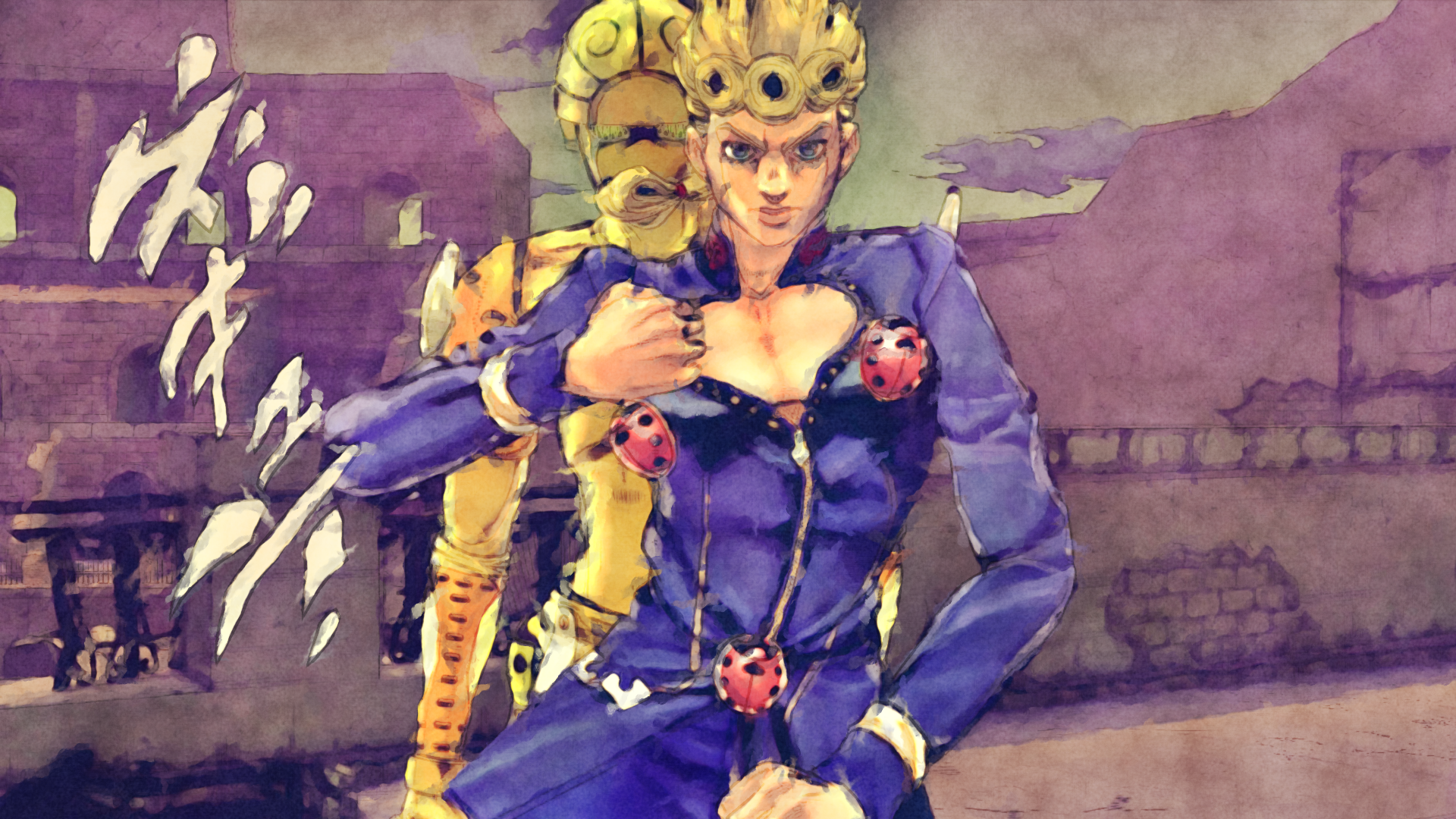 Giorno Giovanna and Golden Experience from JoJo's Bizarre Adventure HD Wallpaper