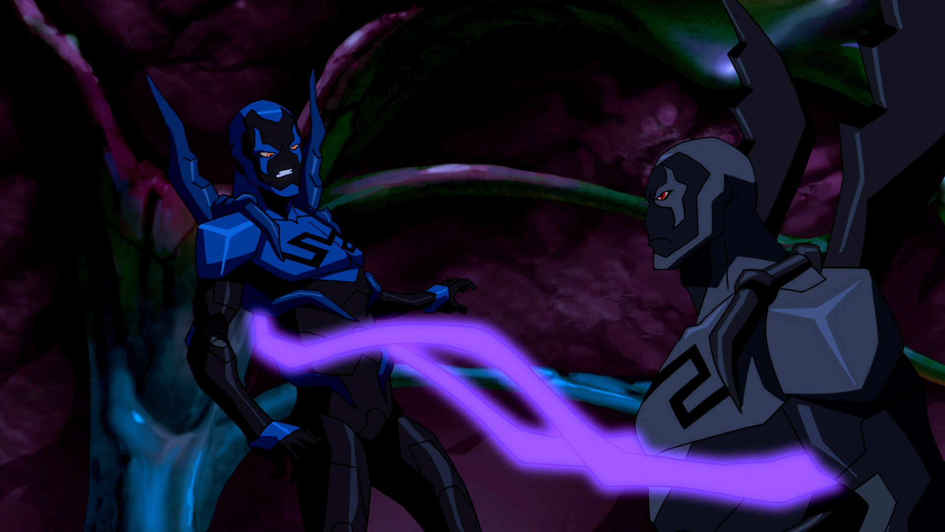 Blue Beetle and Black Beetle from Young Justice HD Wallpaper