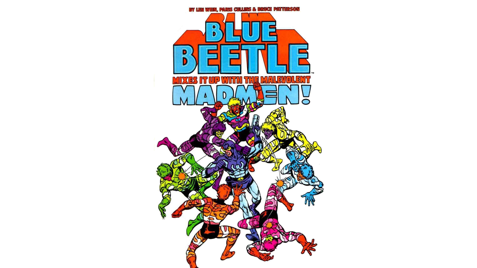 Blue Beetle mixes it up with the Malevolent Madmen! HD Wallpaper