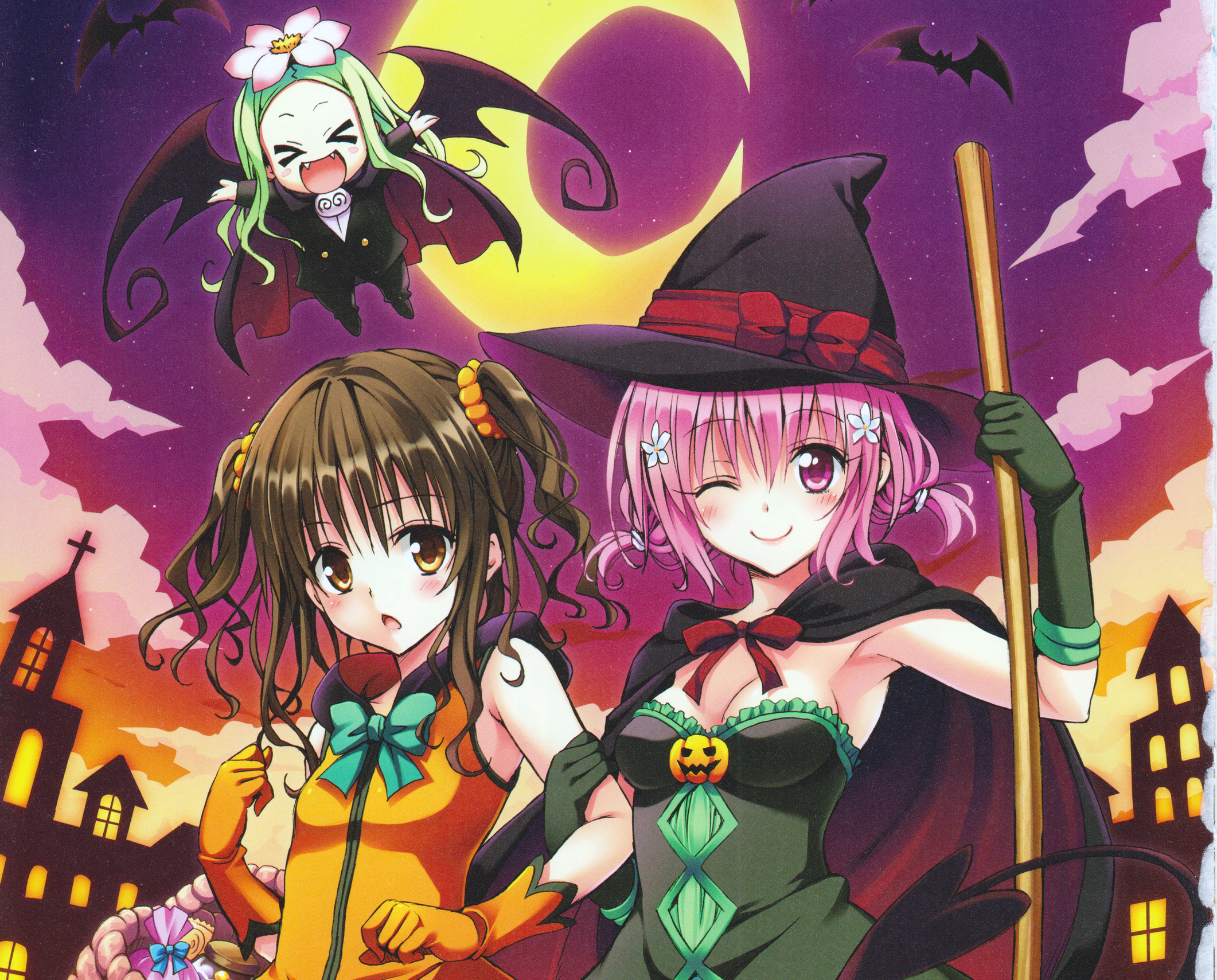 Mikan Yuuki from To LOVE Ru Halloween HD Wallpaper