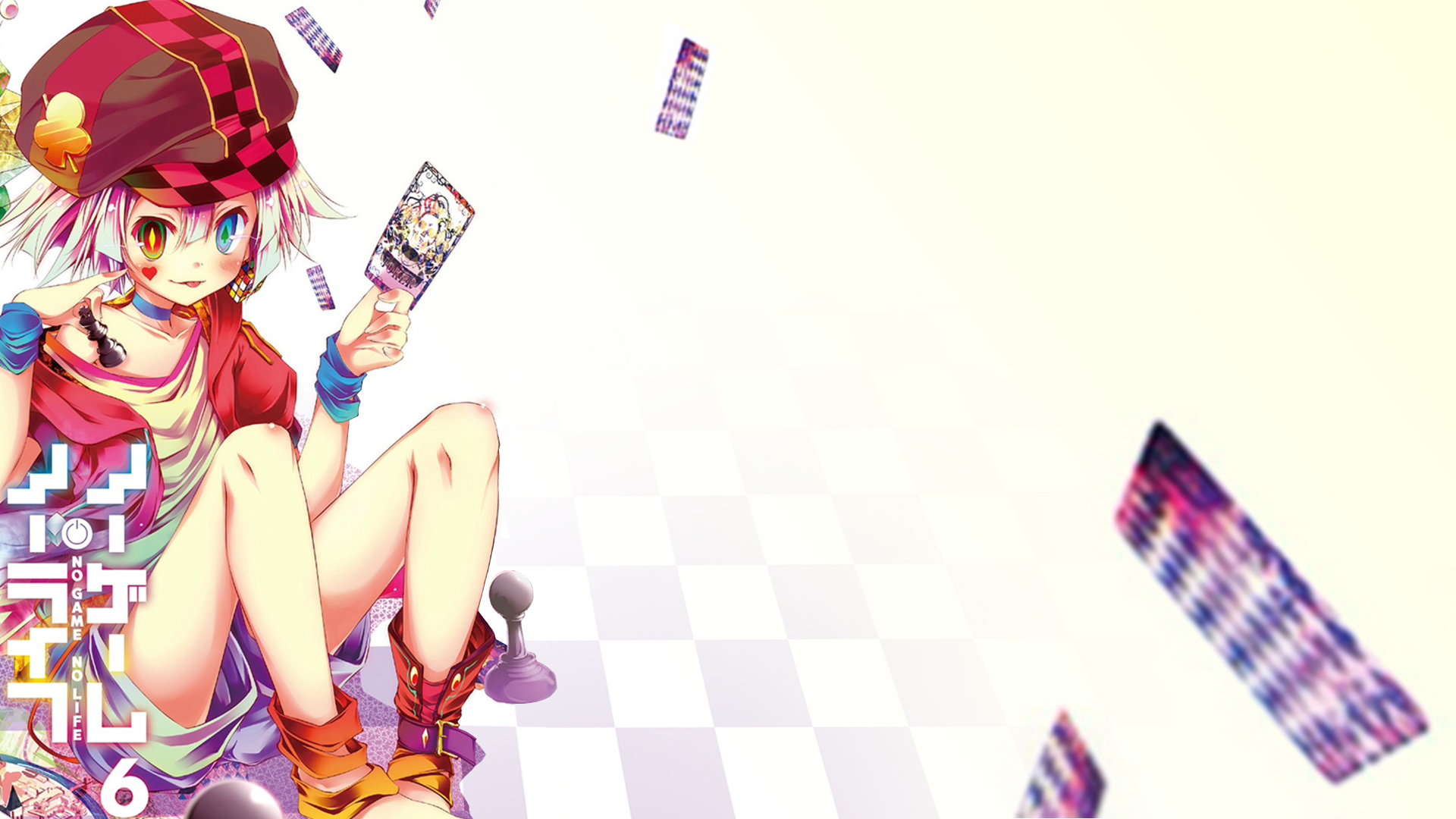 Shiro from No Game No Life holding a card HD Wallpaper