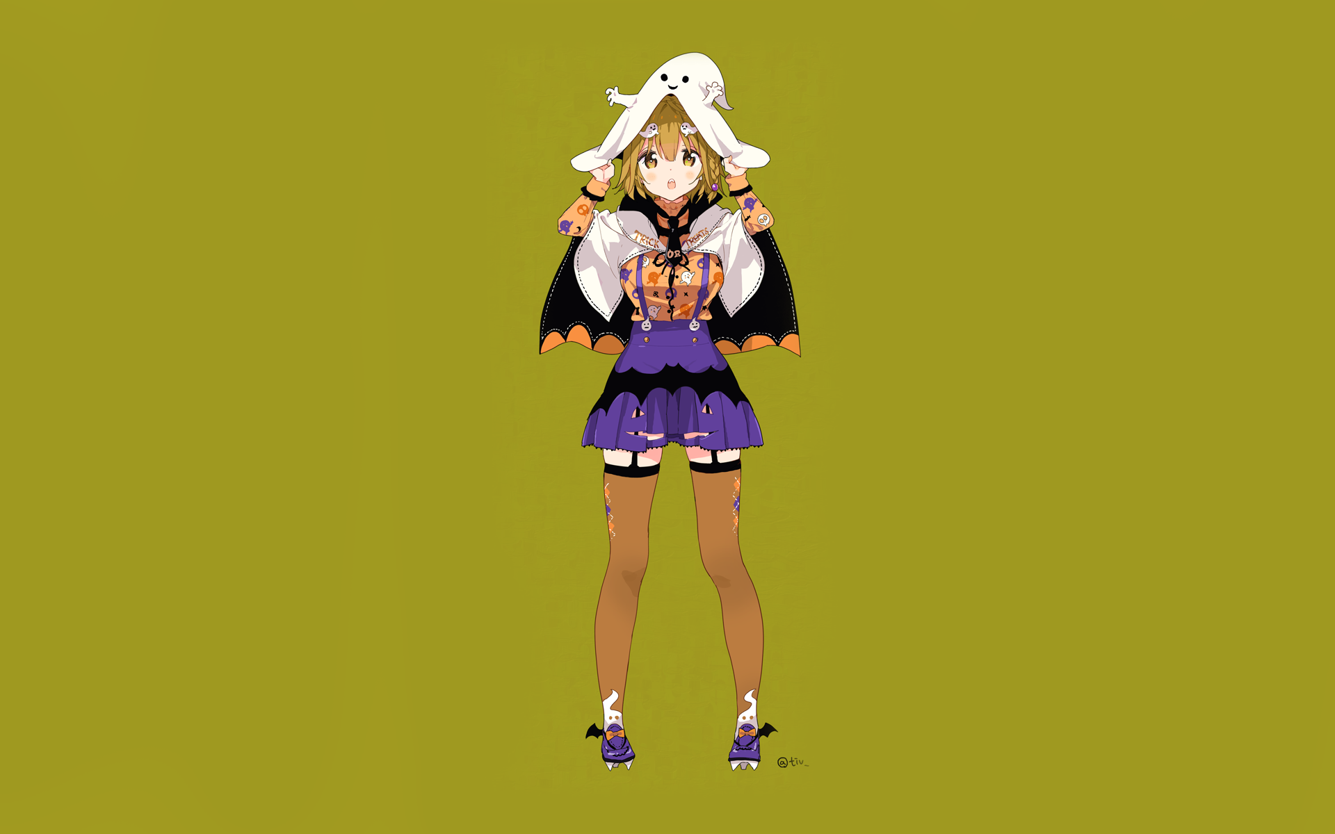 Yoshino Koiwai in Halloween costume HD Wallpaper