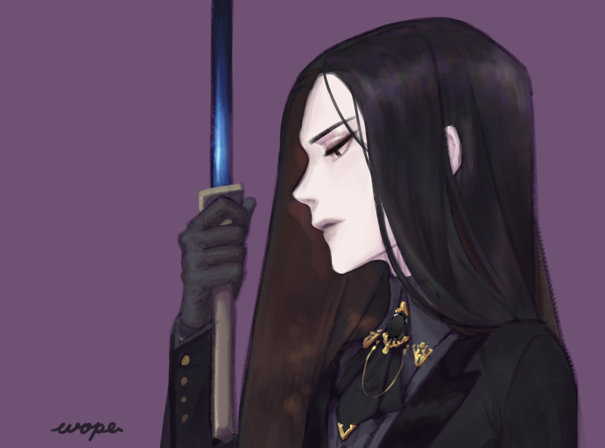 Bort from Houseki no Kuni holding a sword HD Wallpaper
