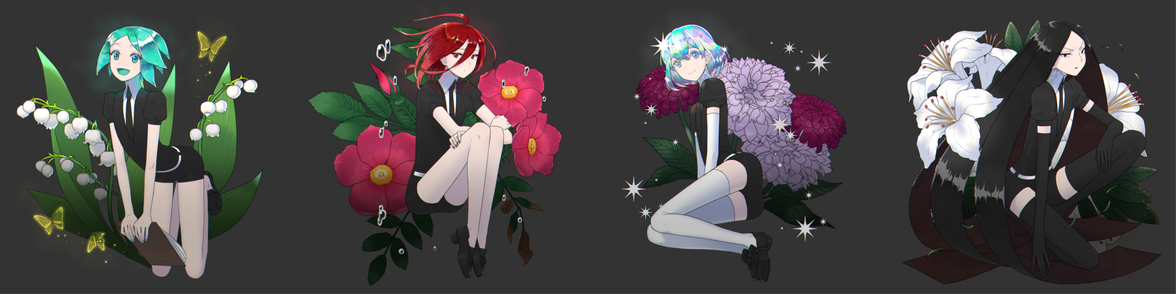 Characters from Houseki no Kuni HD Wallpaper