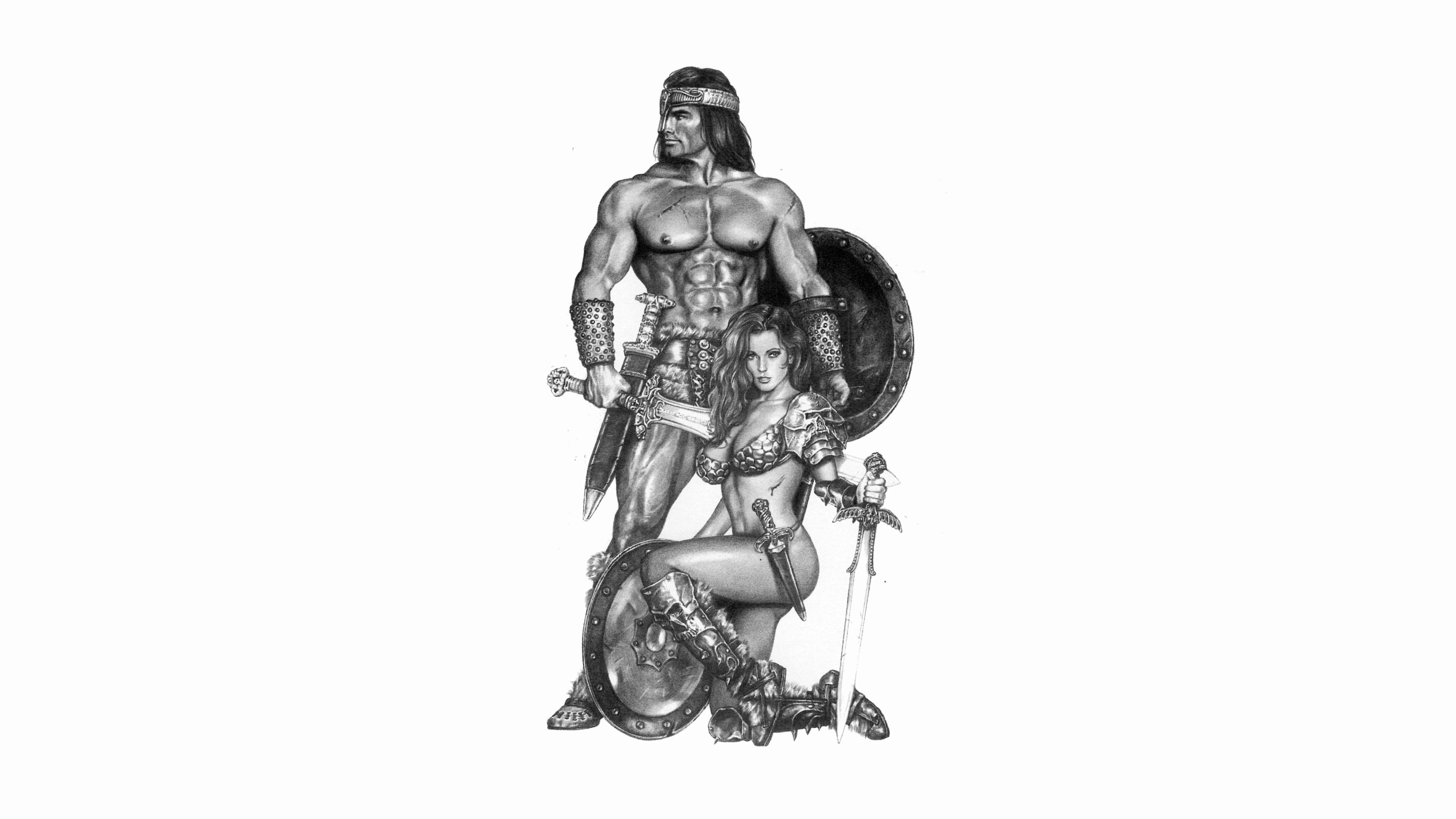 Conan the Barbarian and Red Sonja HD Wallpaper