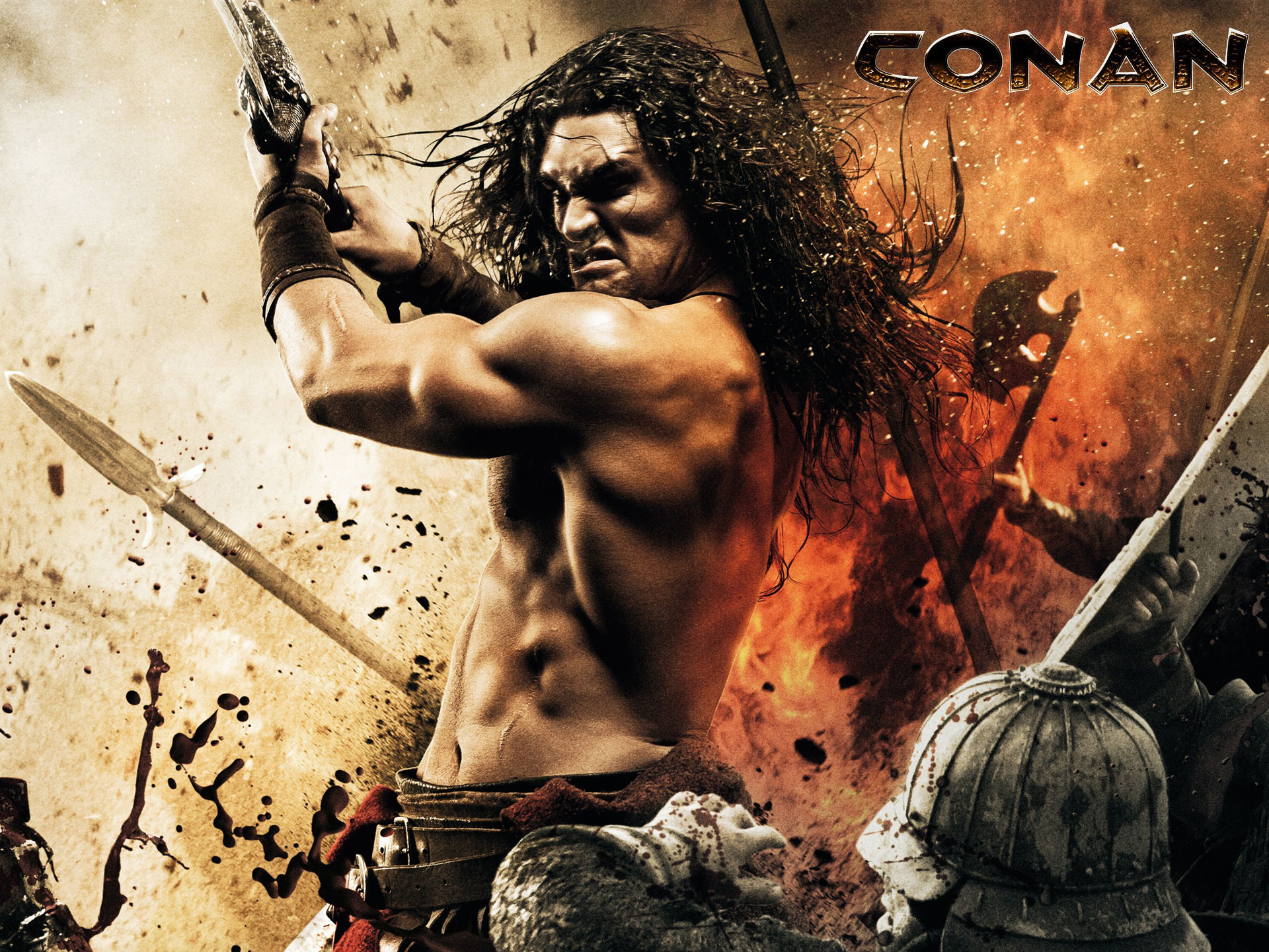 Conan the Barbarian in battle HD Wallpaper
