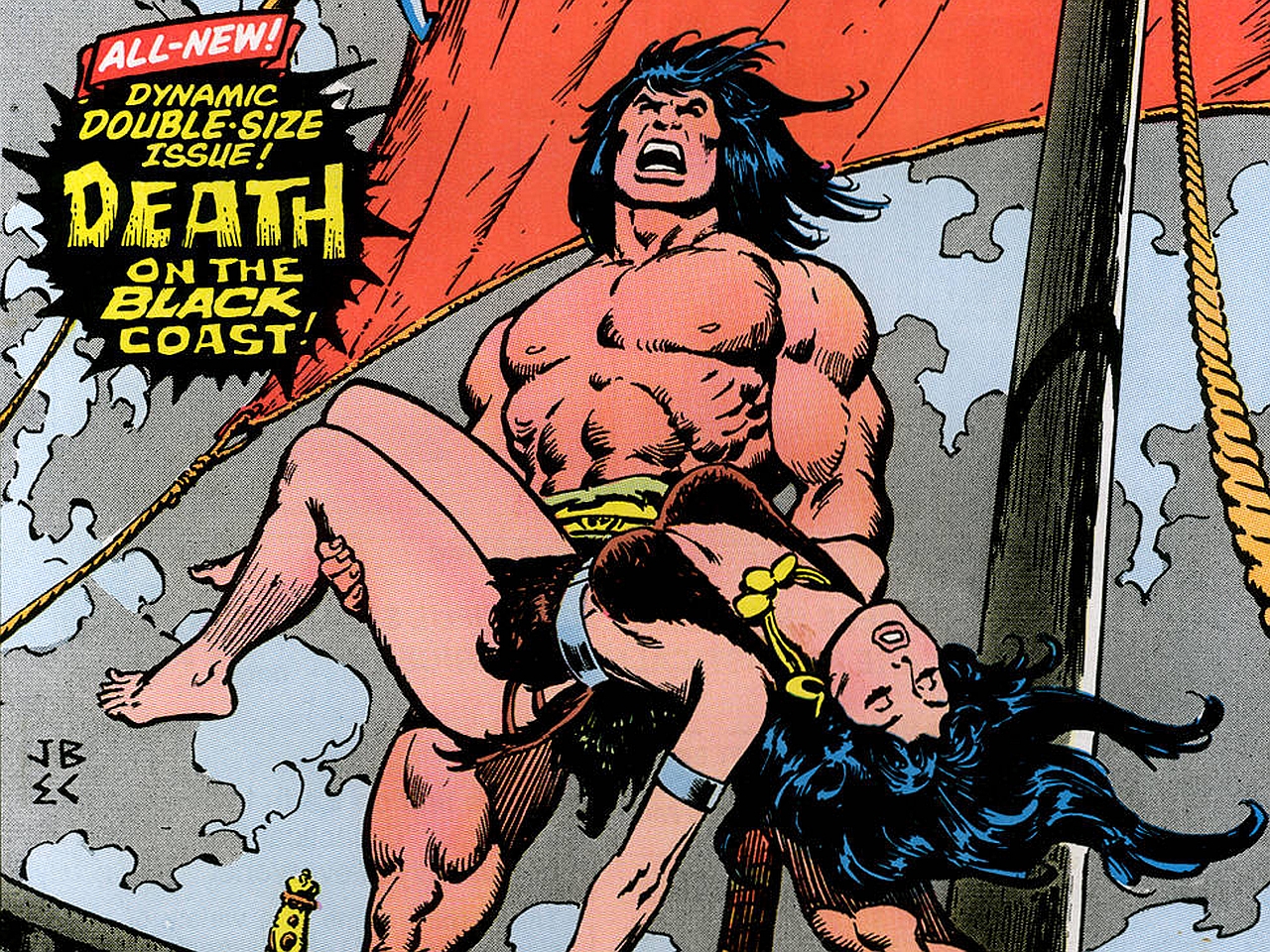 Conan the Barbarian comic cover Death on the Black Coast HD Wallpaper