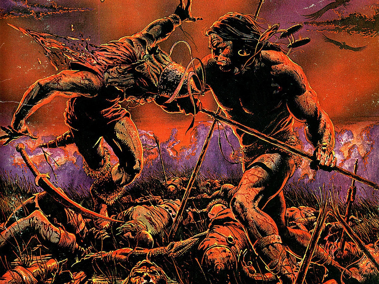 Conan the Barbarian battle scene HD Wallpaper