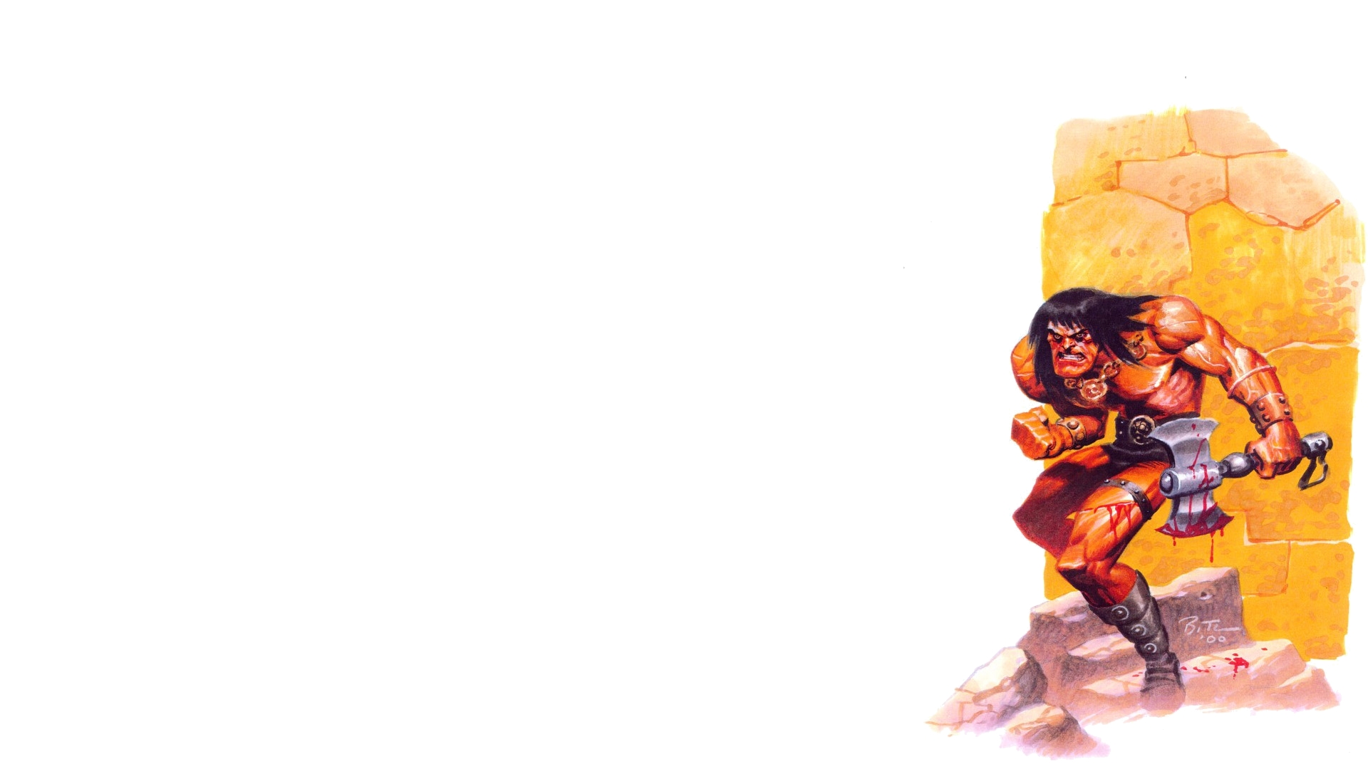 Conan the Barbarian with Axe HD Wallpaper