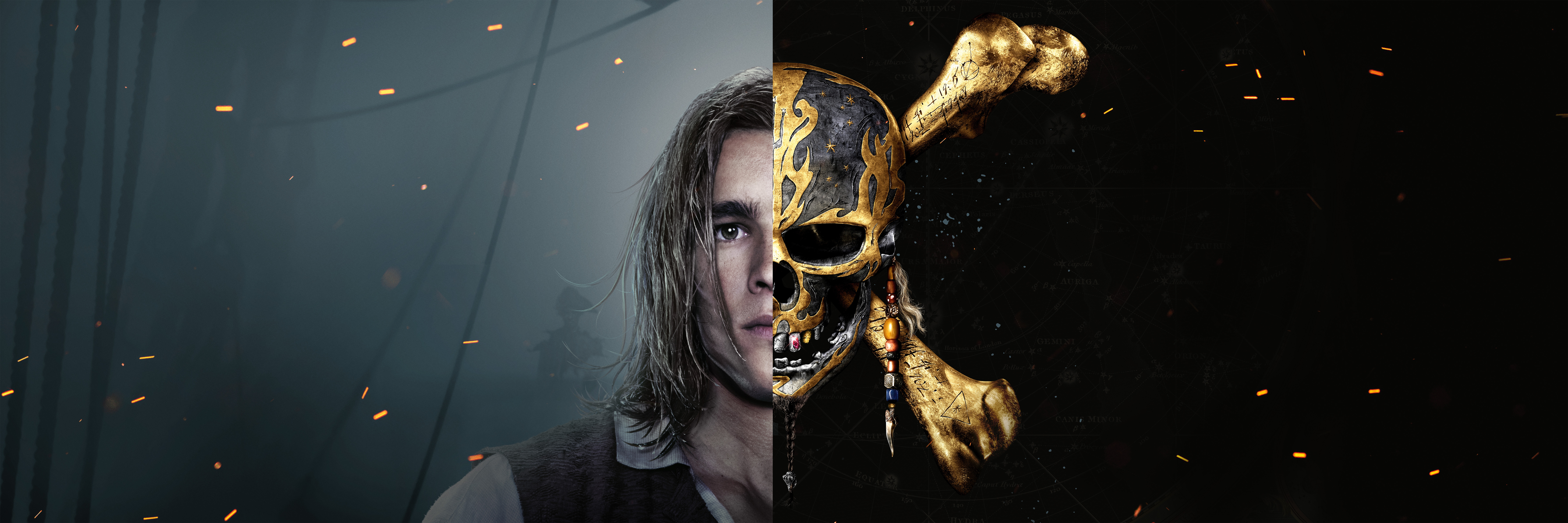 Henry Turner and Jolly Roger from Pirates of the Caribbean HD Wallpaper