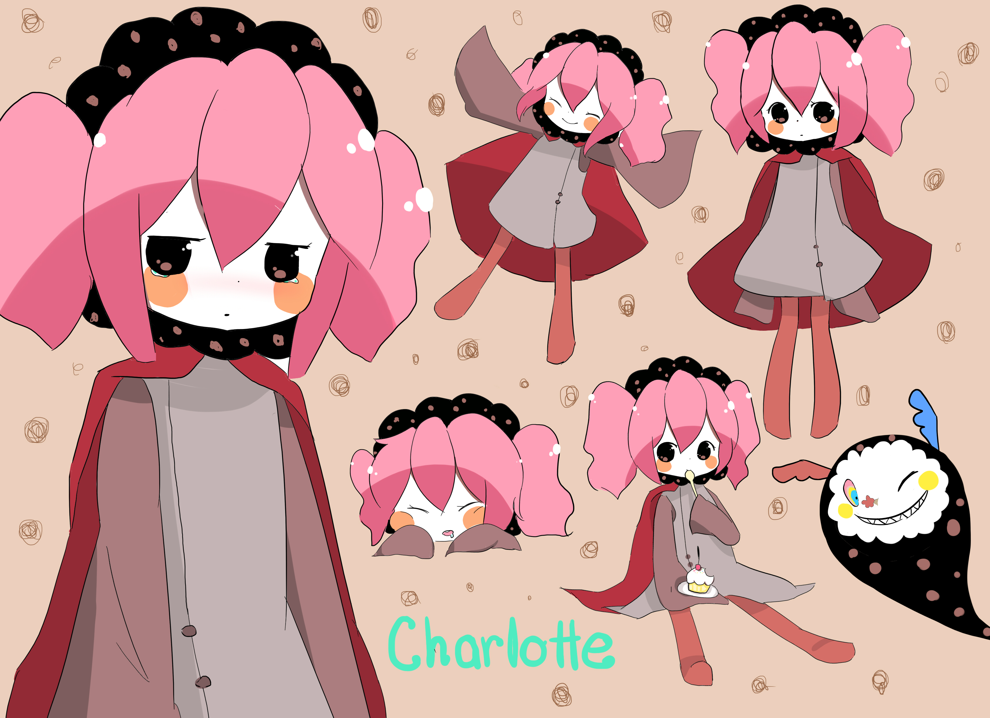 Charlotte from Puella Magi Madoka Magica character sheet HD Wallpaper