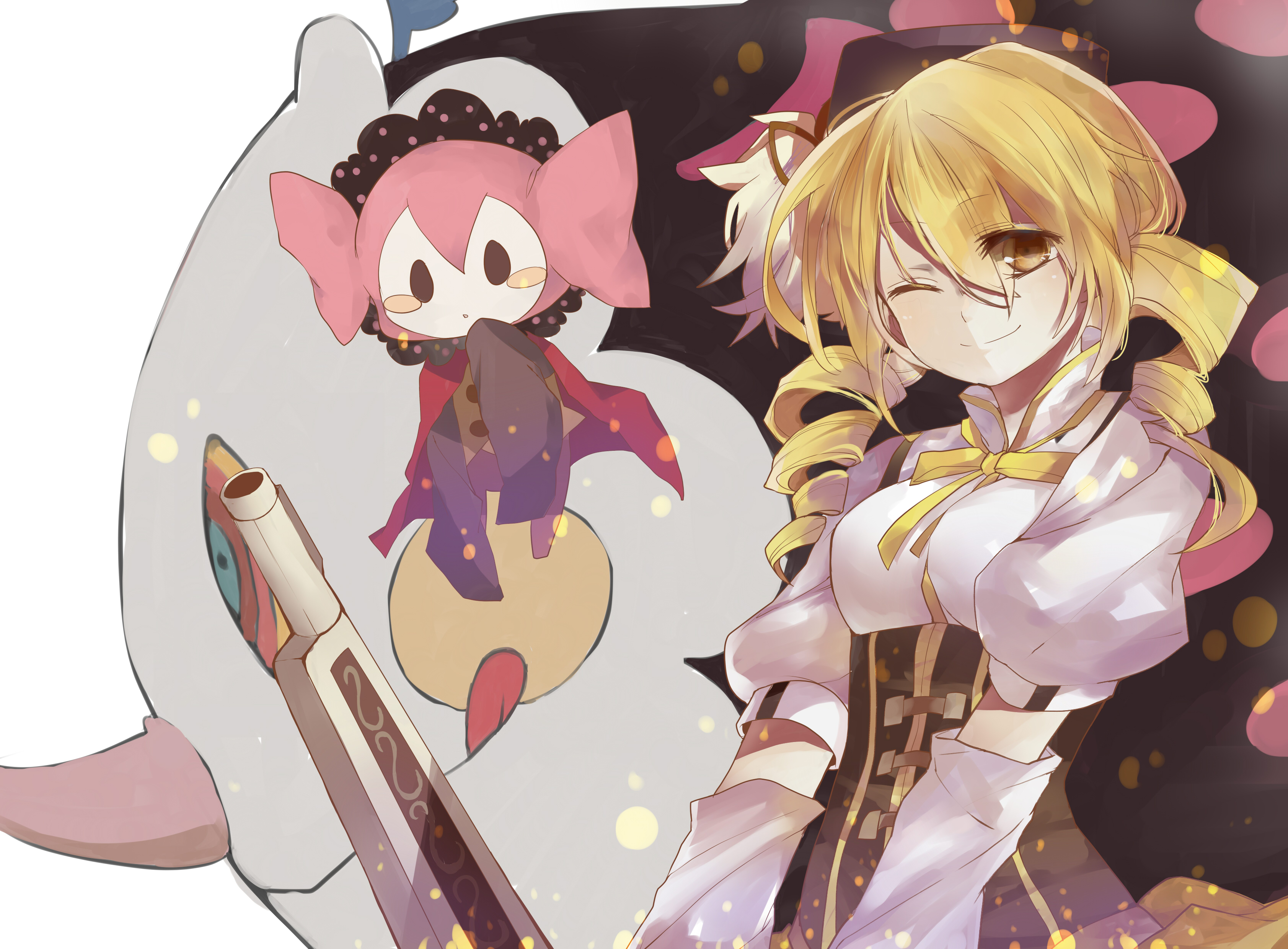 Charlotte and Kyoko Sakura from Puella Magi Madoka Magica HD Wallpaper