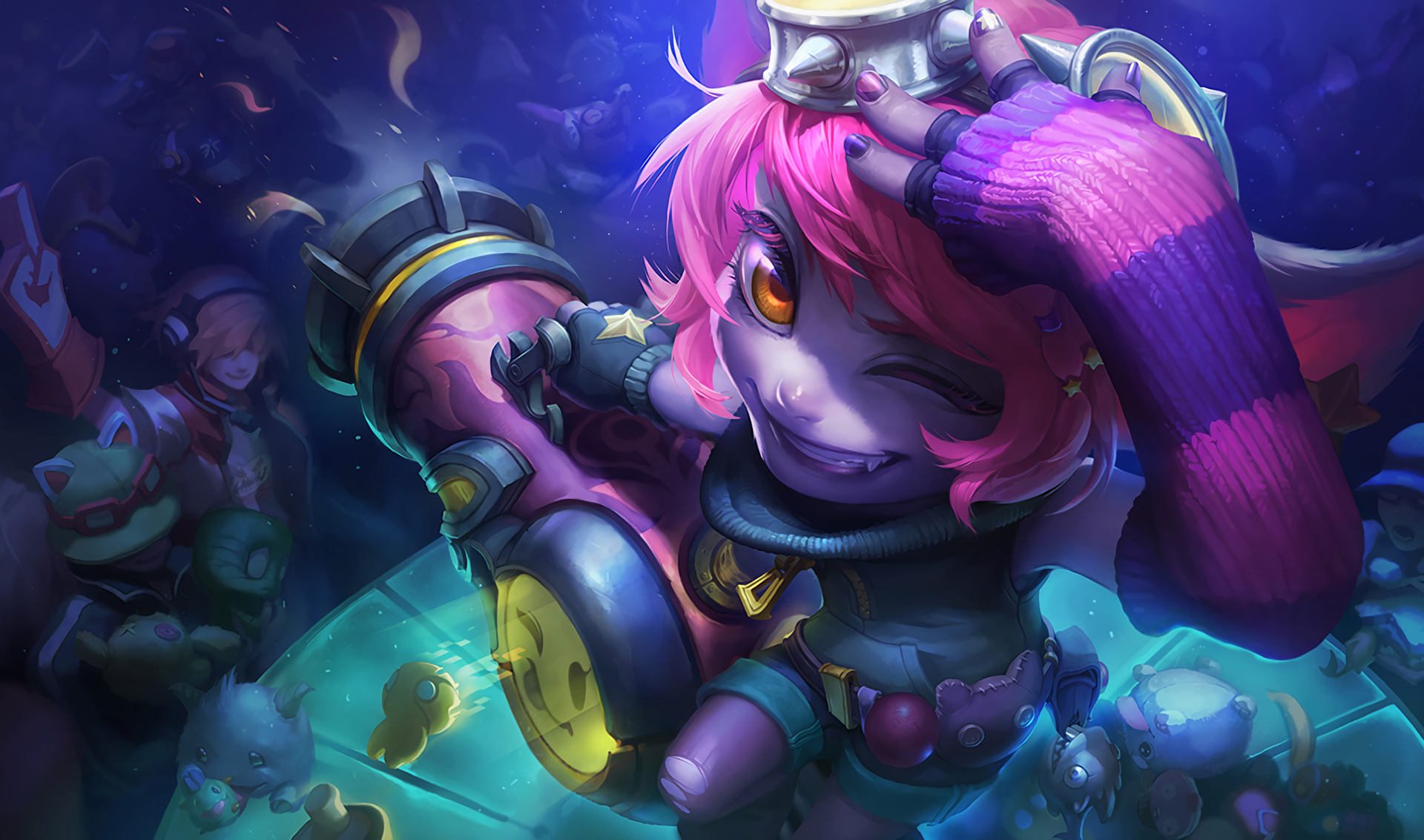 Tristana from League of Legends with toys HD Wallpaper
