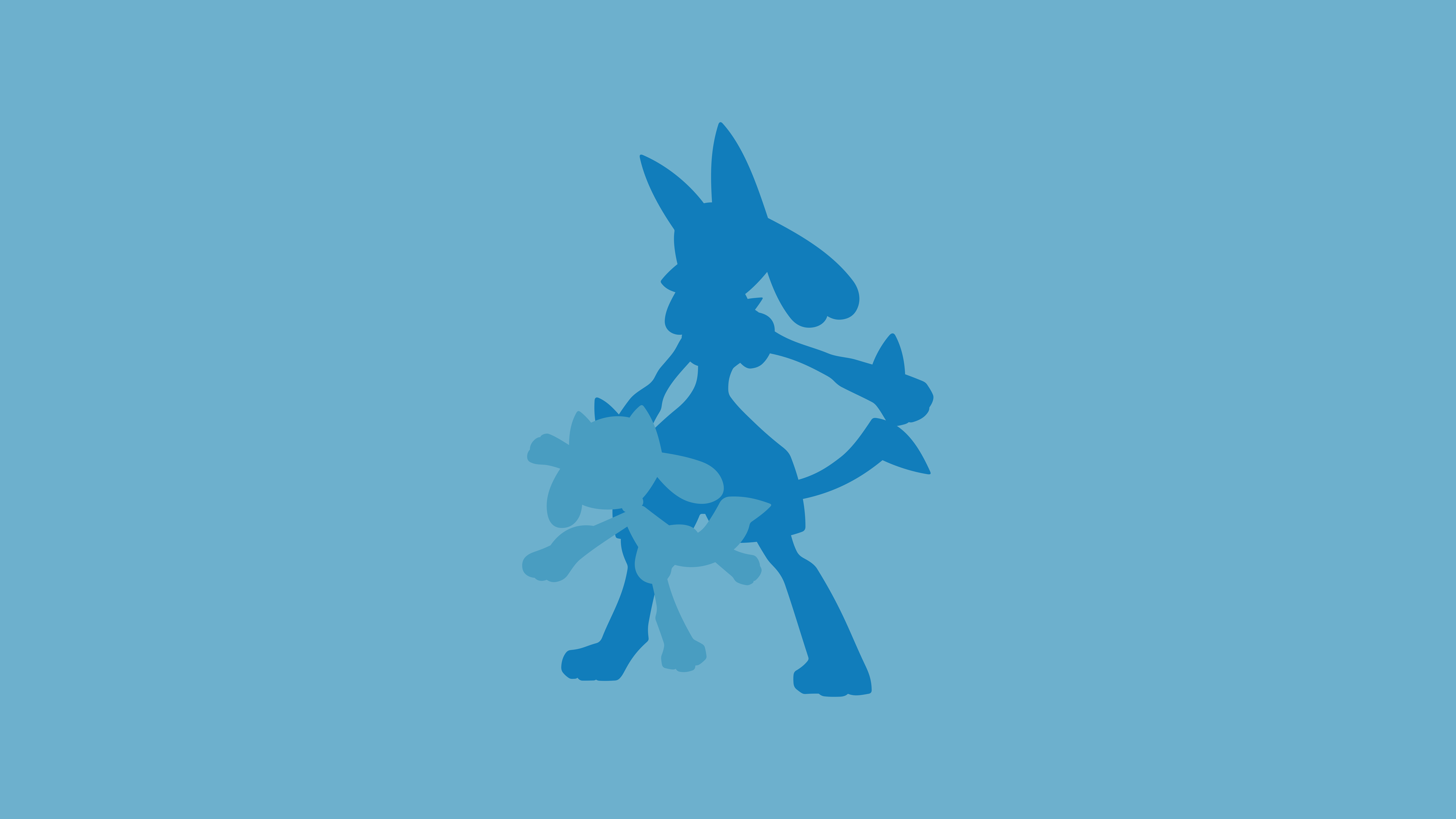 Lucario and Riolu from Pokémon HD Wallpaper