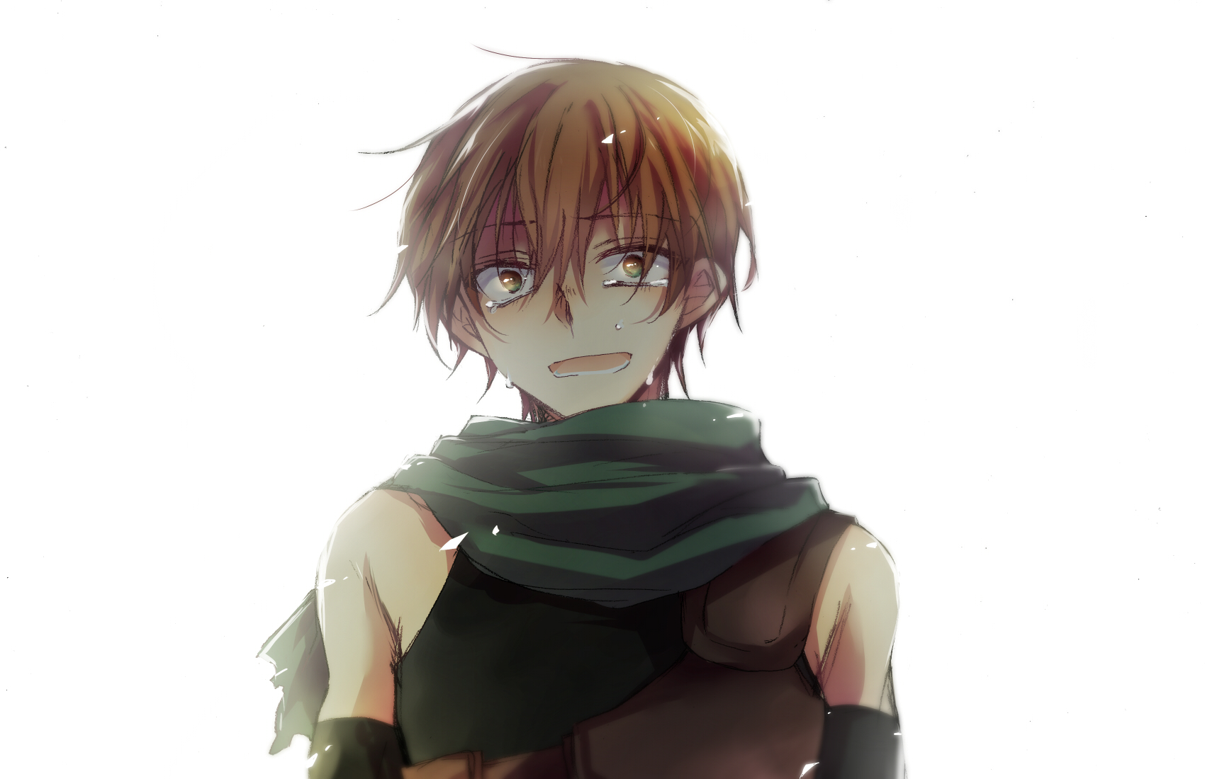 Haruhiro from Grimgar of Fantasy and Ash crying HD Wallpaper