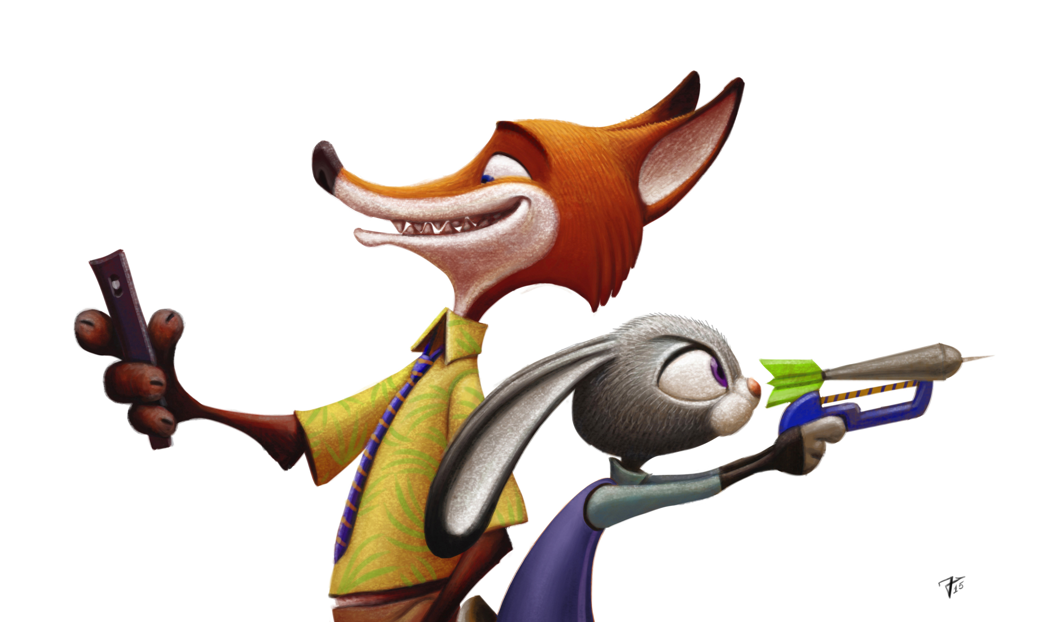 Nick Wilde and Judy Hopps from Zootopia HD Wallpaper