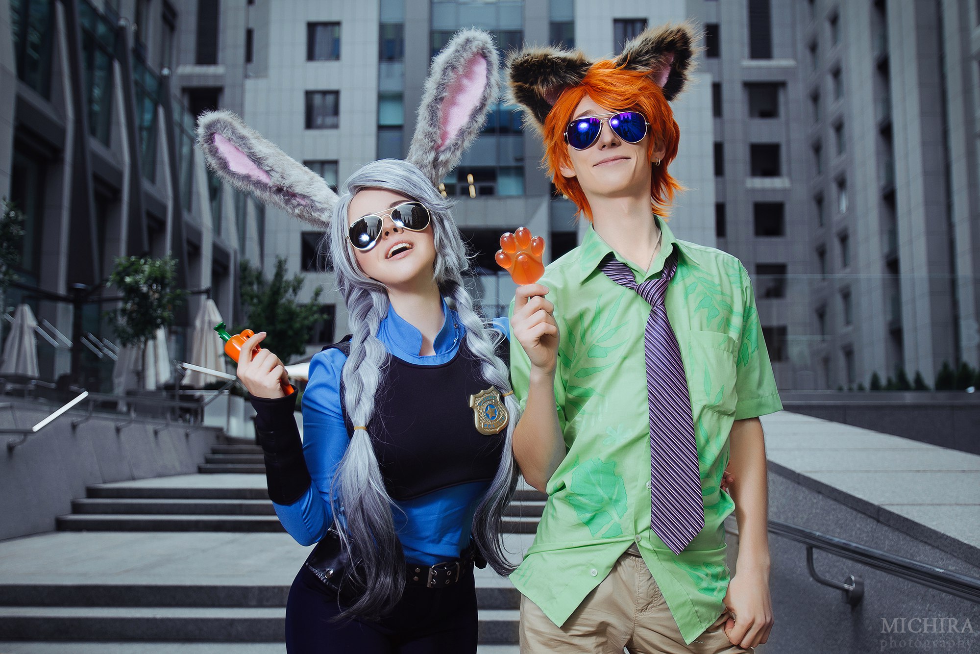 Judy Hopps and Nick Wilde cosplay HD Wallpaper