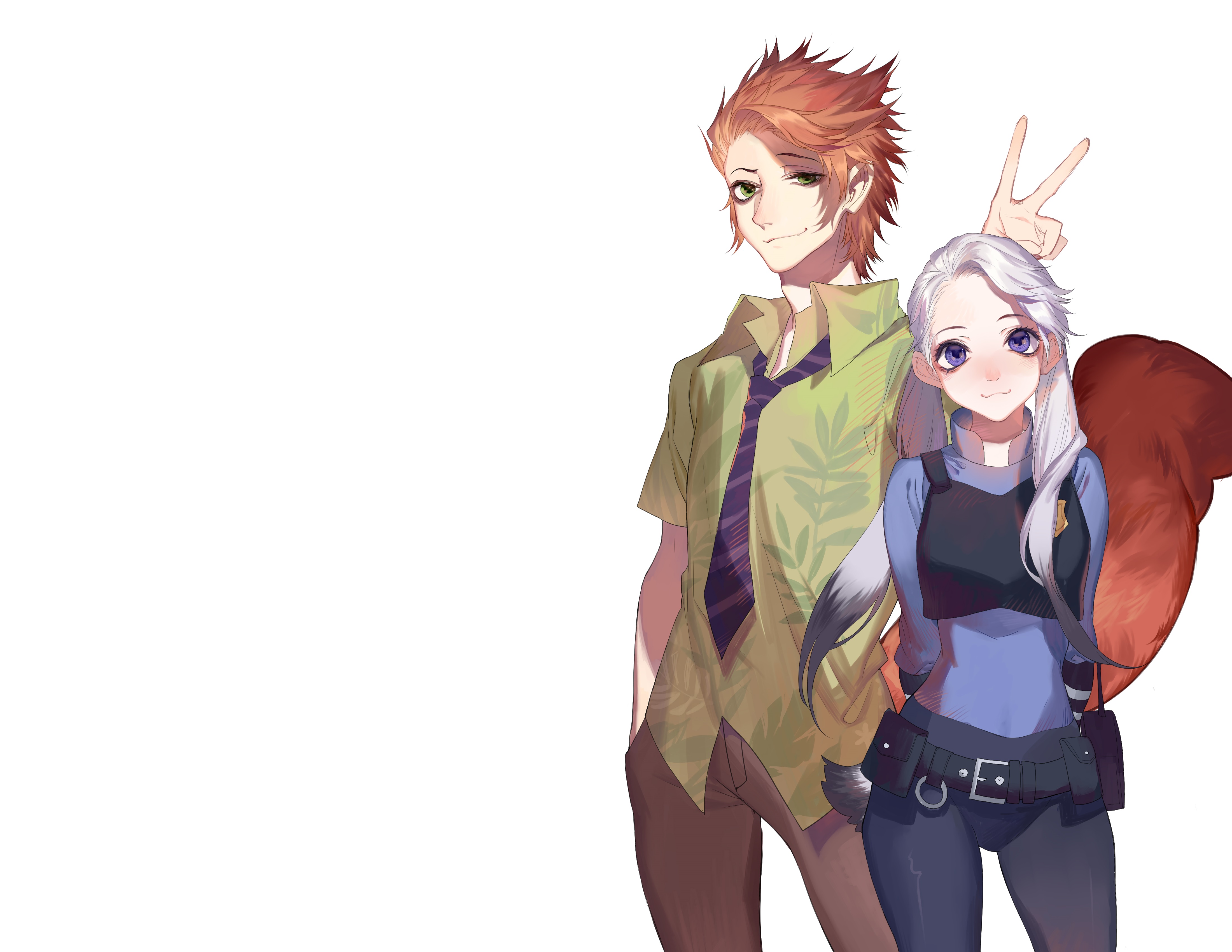 Judy Hopps and Nick Wilde from Zootopia HD Wallpaper