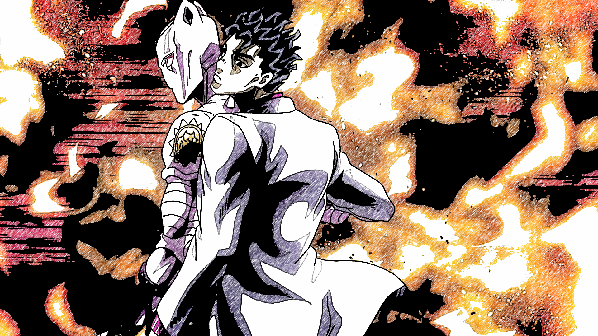Yoshikage Kira and Killer Queen from JoJo's Bizarre Adventure HD Wallpaper