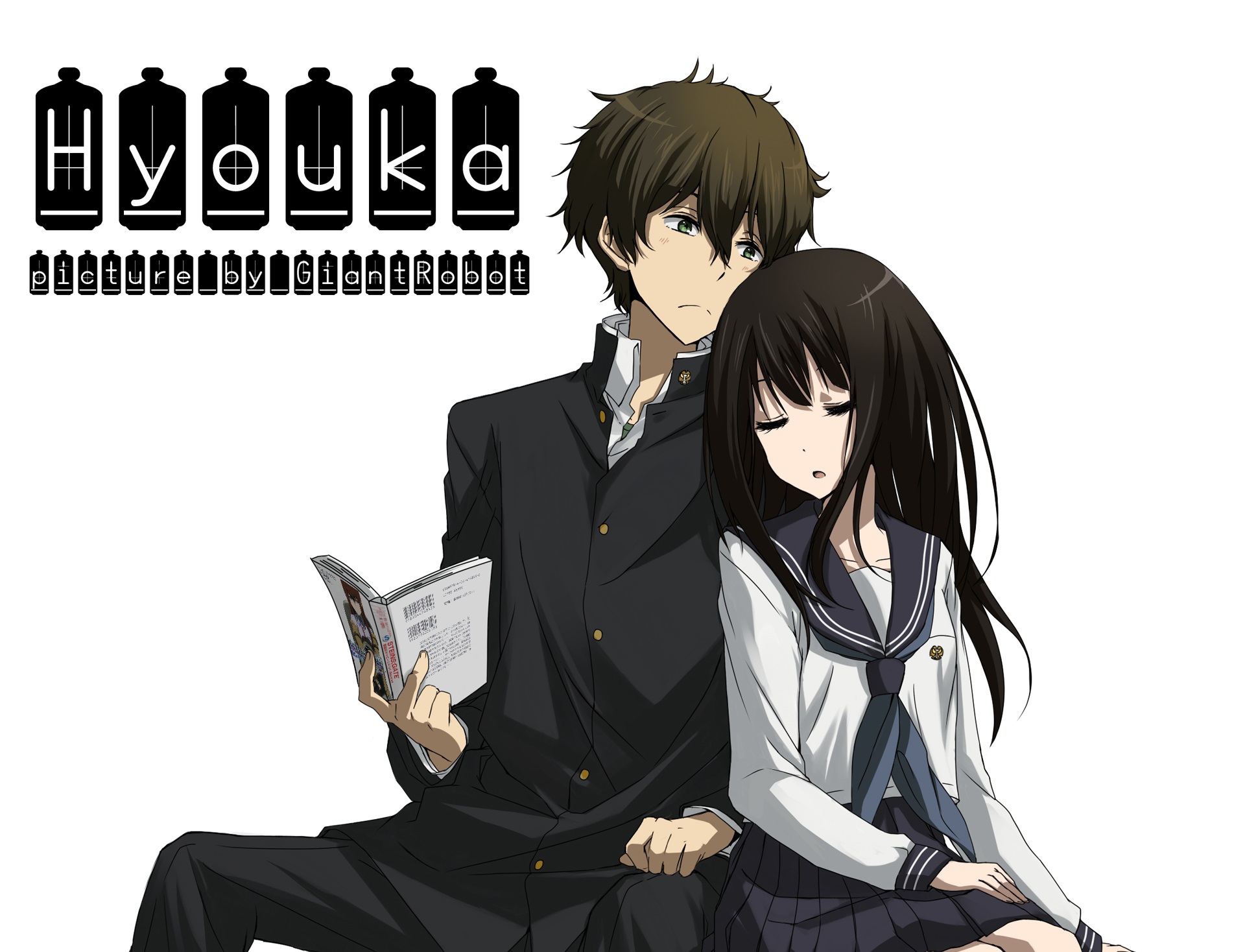 Hyouka Satoshi Fukube and Oreki Hotaro HD Wallpaper