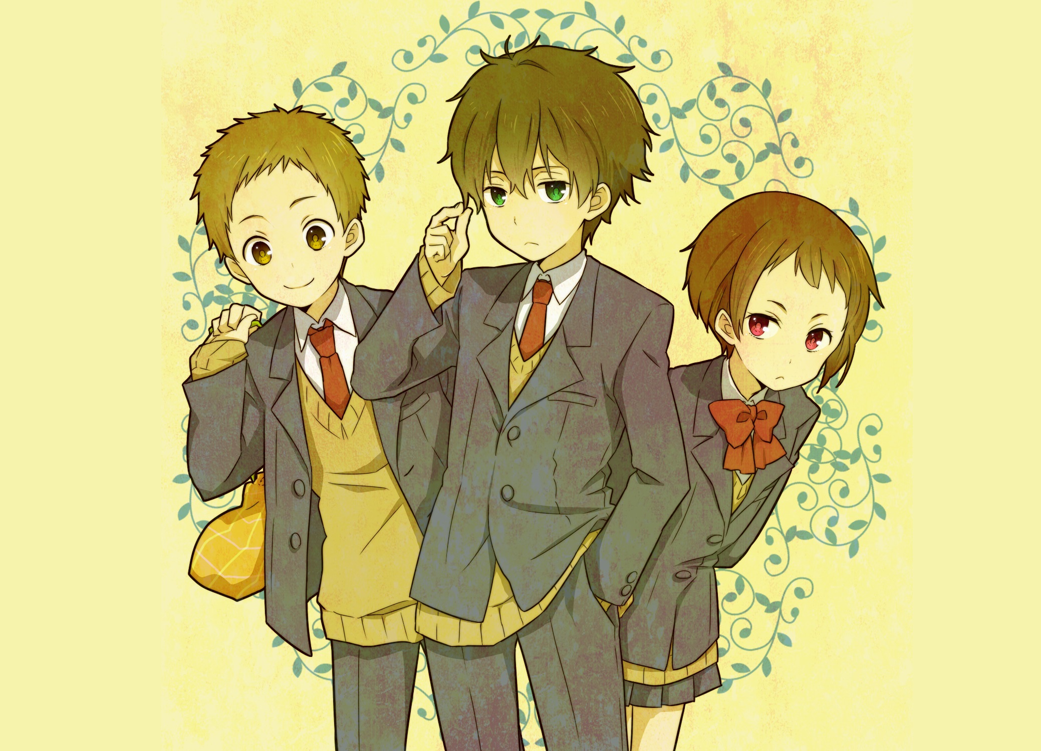 Hyouka: Satoshi Fukube, Oreki Houtarou, Chitanda Eru HD Wallpaper