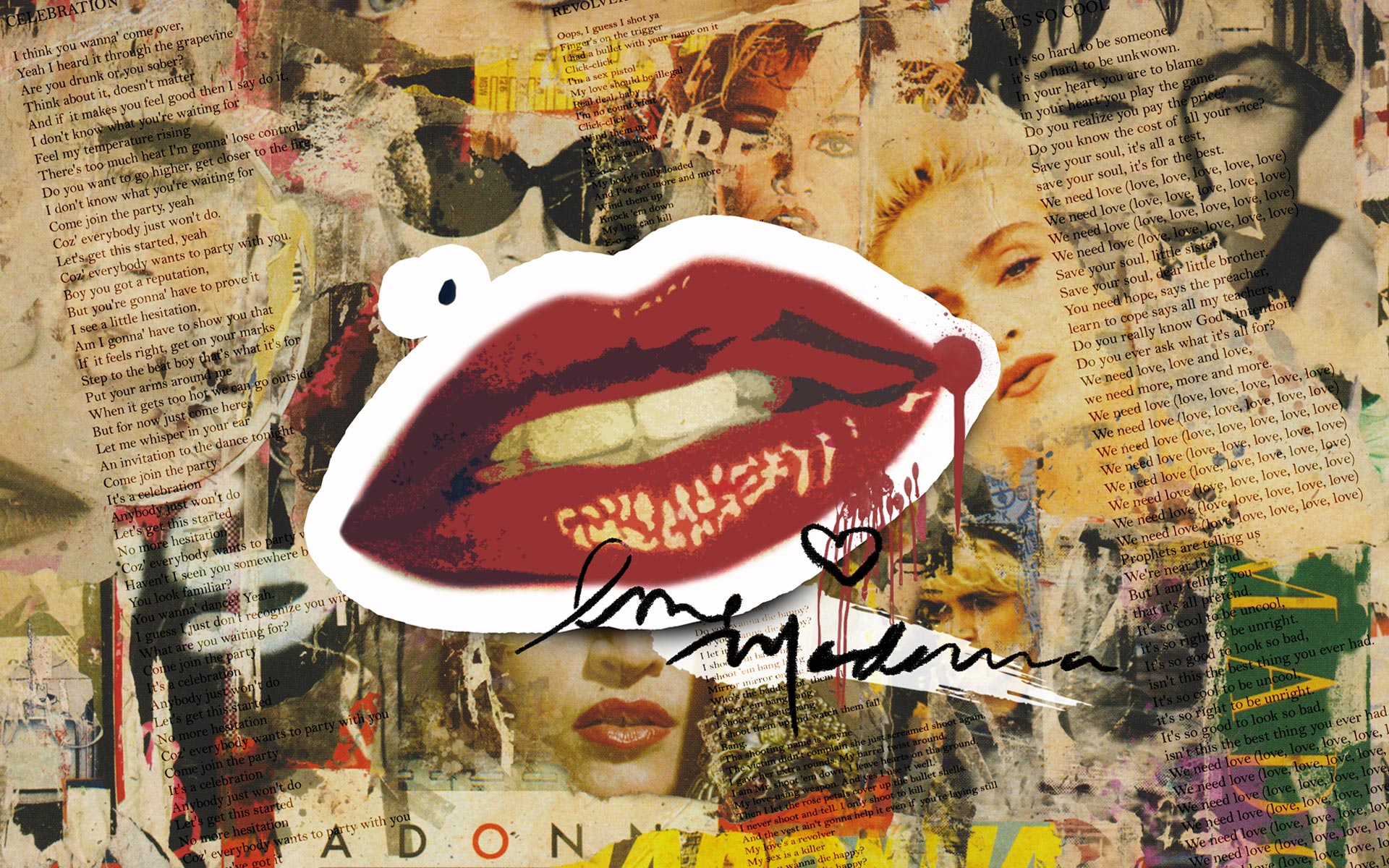 Madonna Celebration Album Art HD Wallpaper