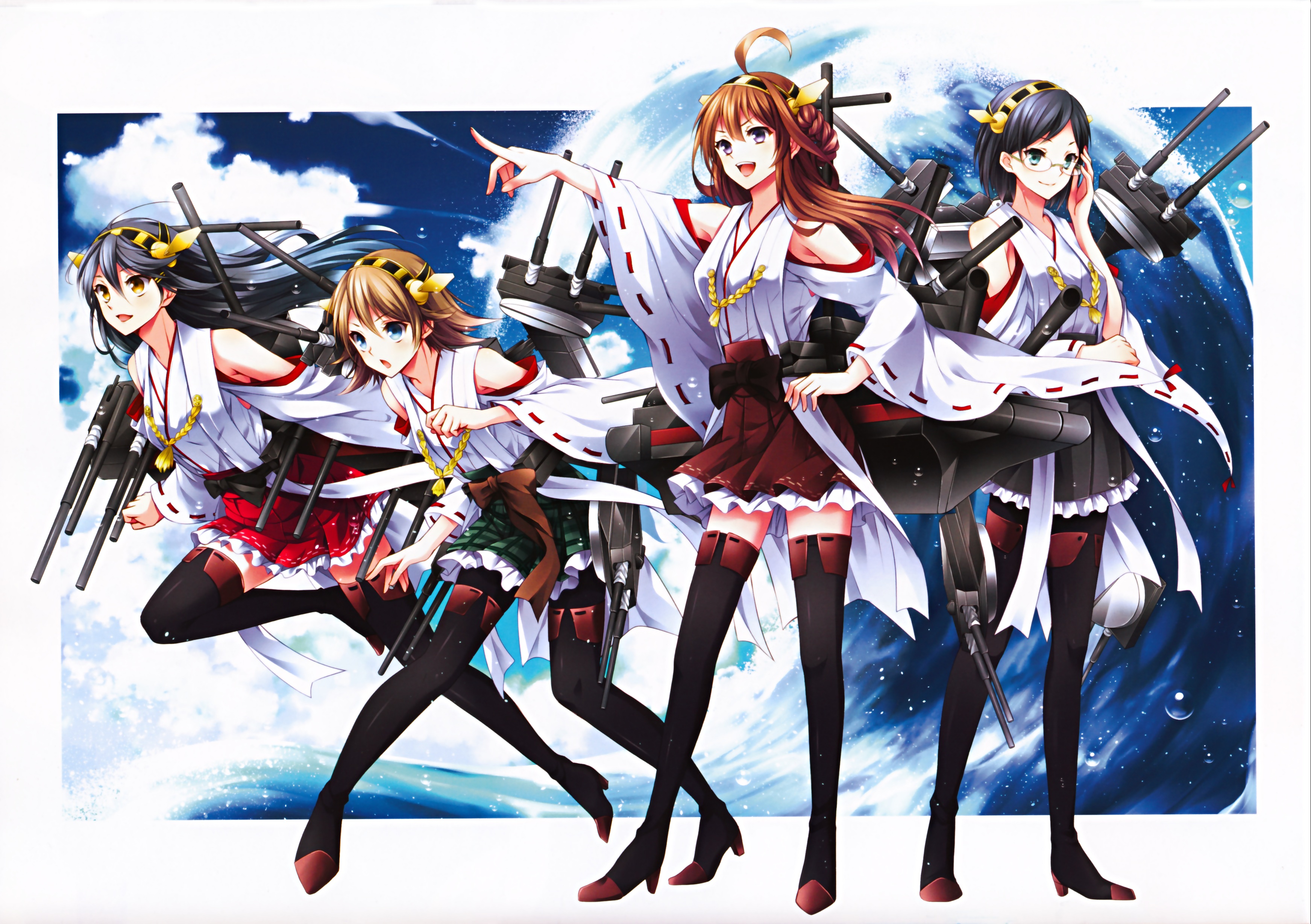 Kantai Collection: Kirishima and friends HD Wallpaper
