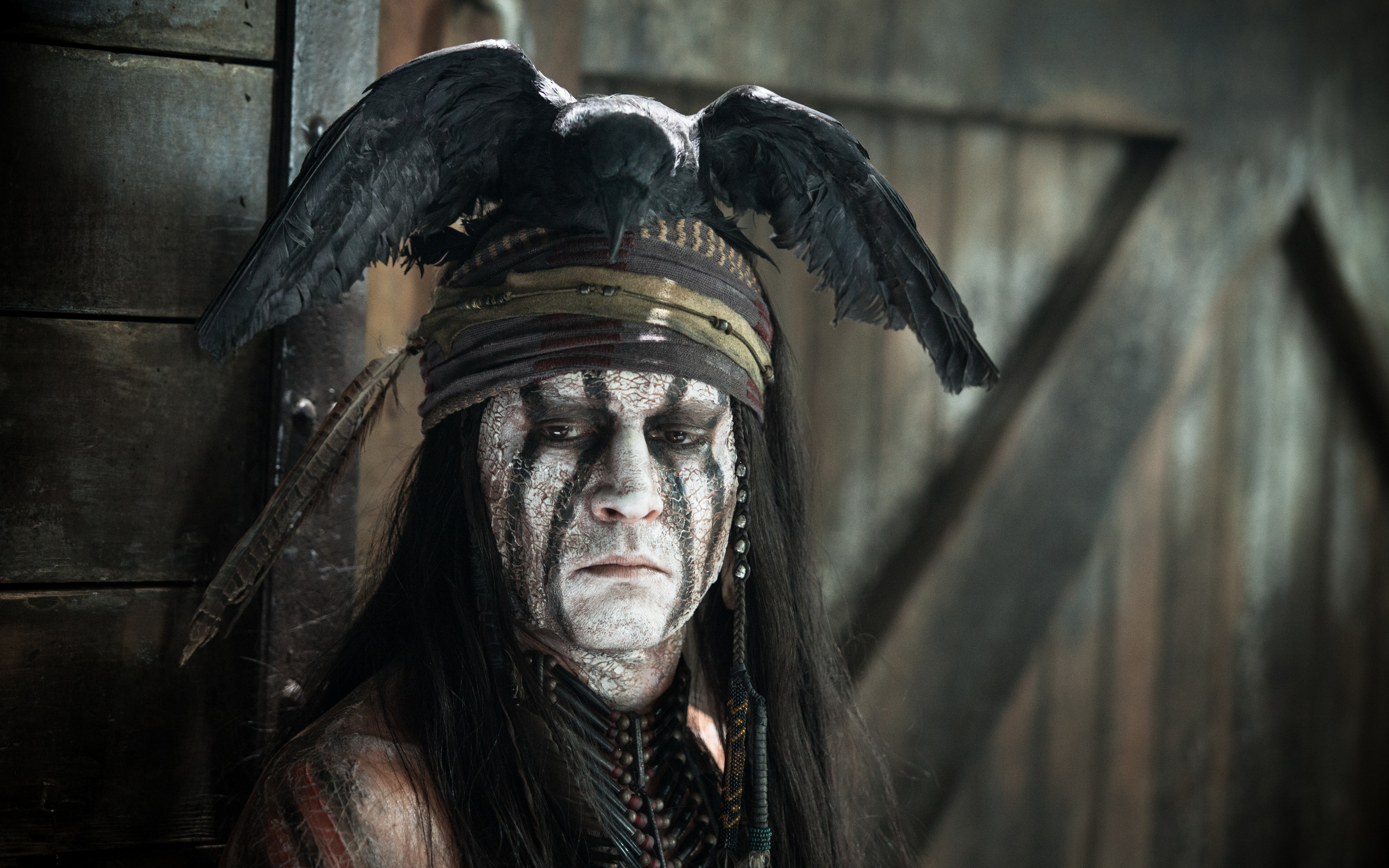 Tonto from The Lone Ranger with a crow HD Wallpaper