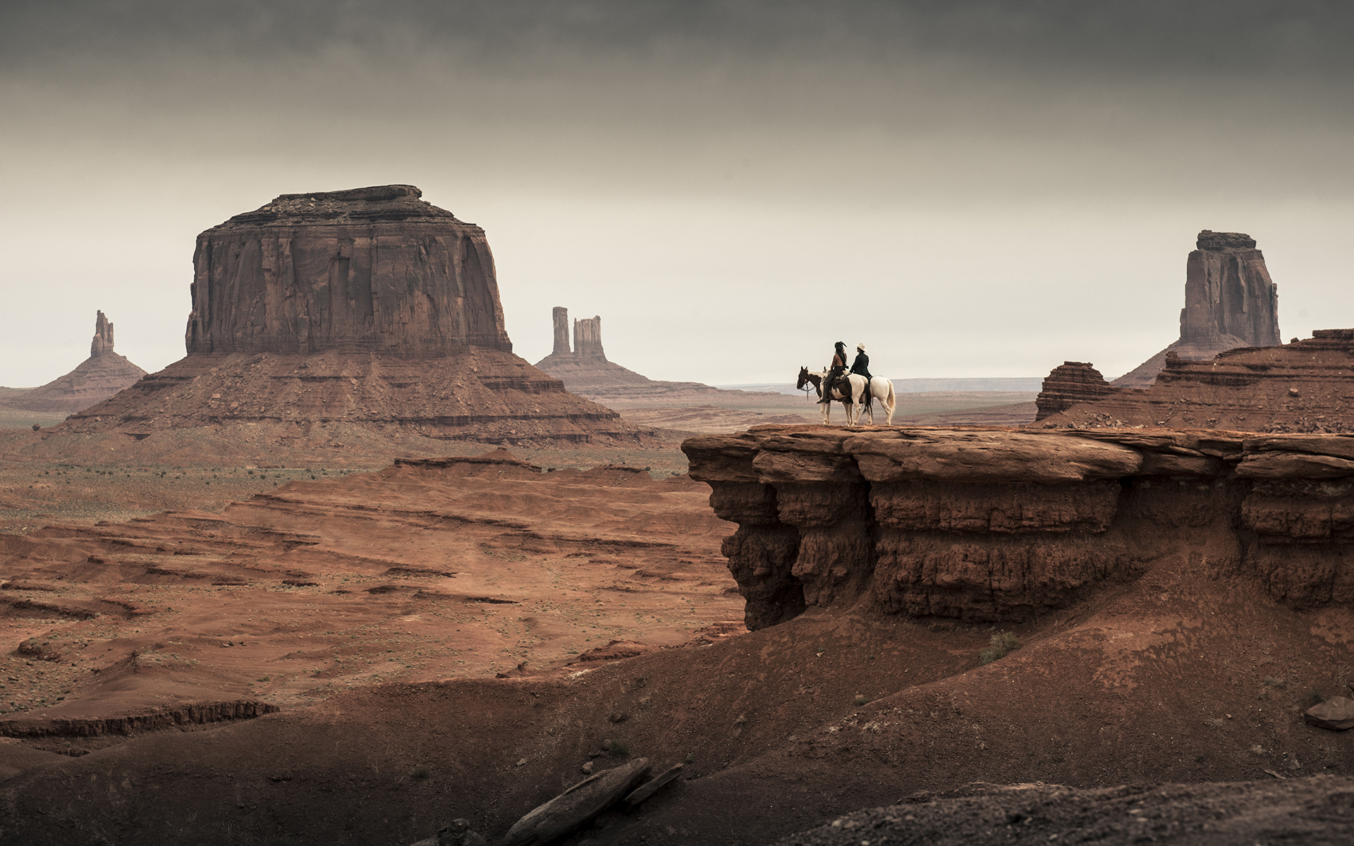 The Lone Ranger on horseback in Monument Valley HD Wallpaper