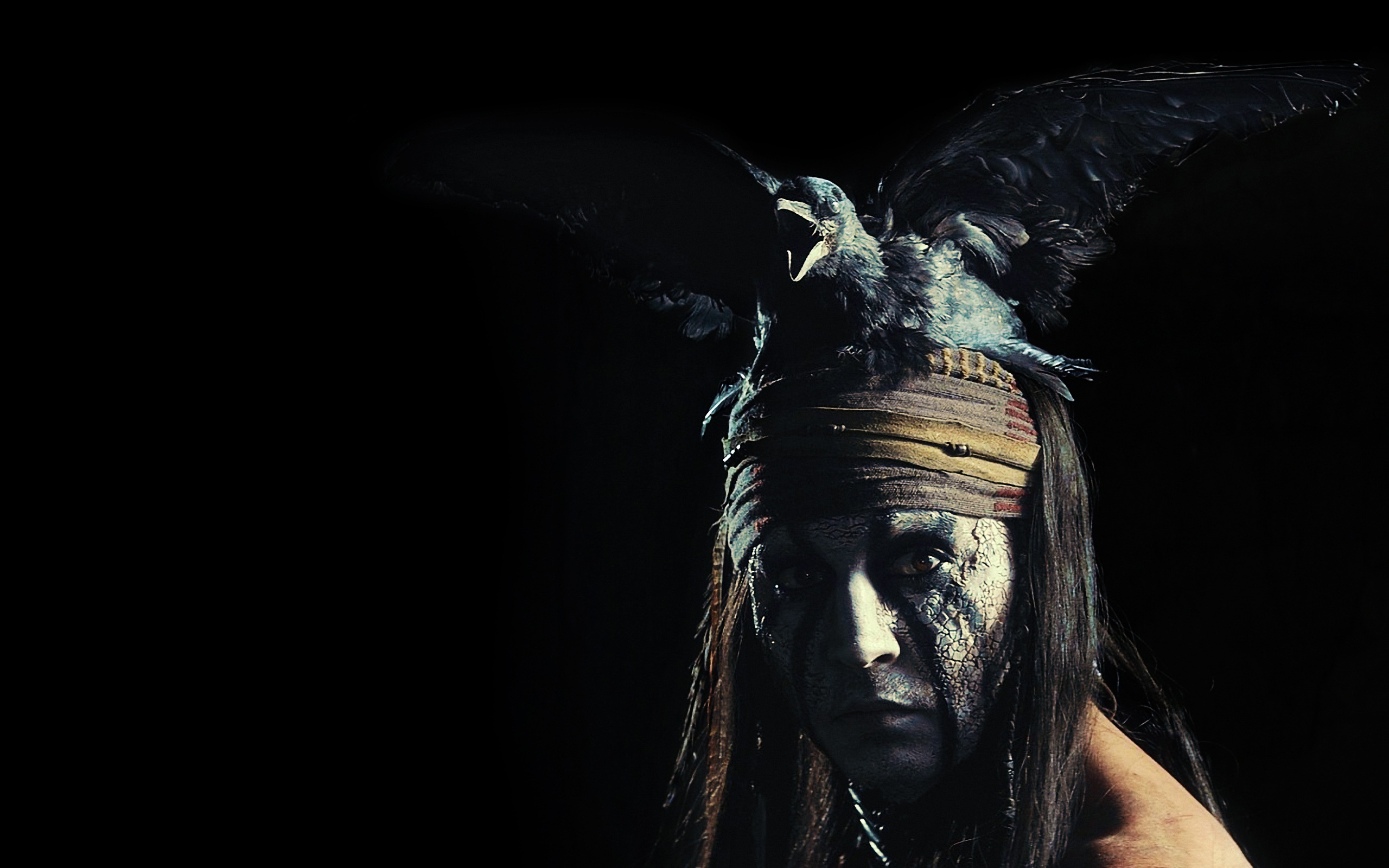 The Lone Ranger with a crow on his head HD Wallpaper