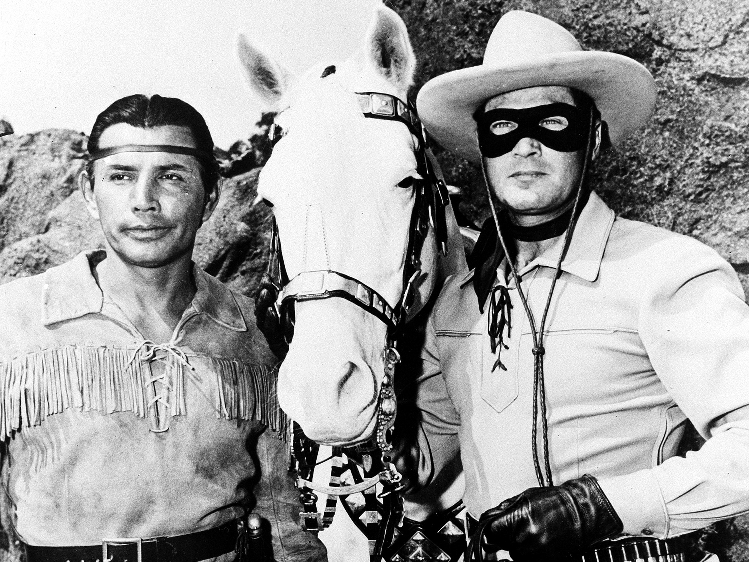 The Lone Ranger and Tonto with a horse HD Wallpaper