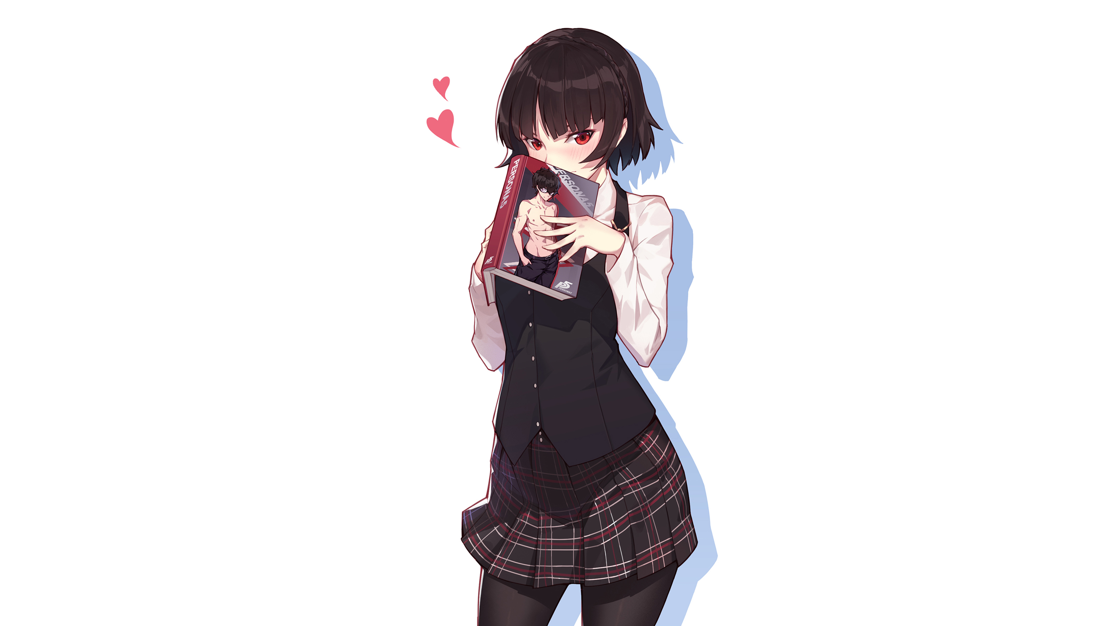 Makoto Niijima from Persona 5 holding a book HD Wallpaper