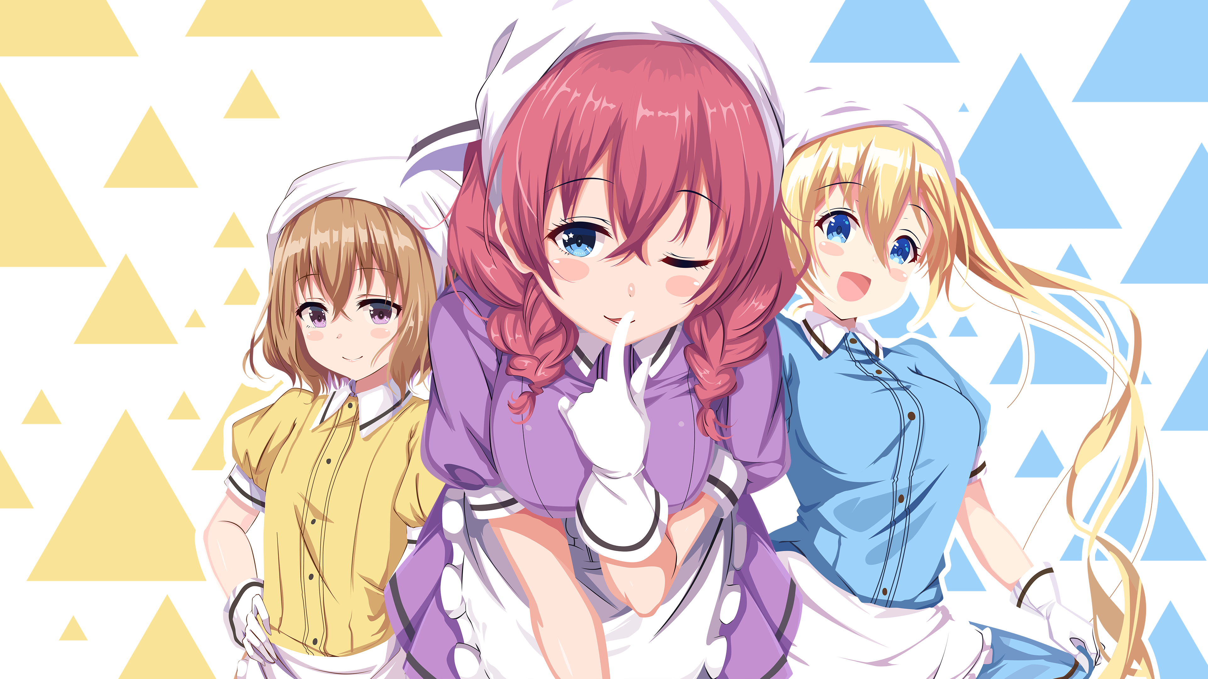 Kaho Hinata and friends HD Wallpaper