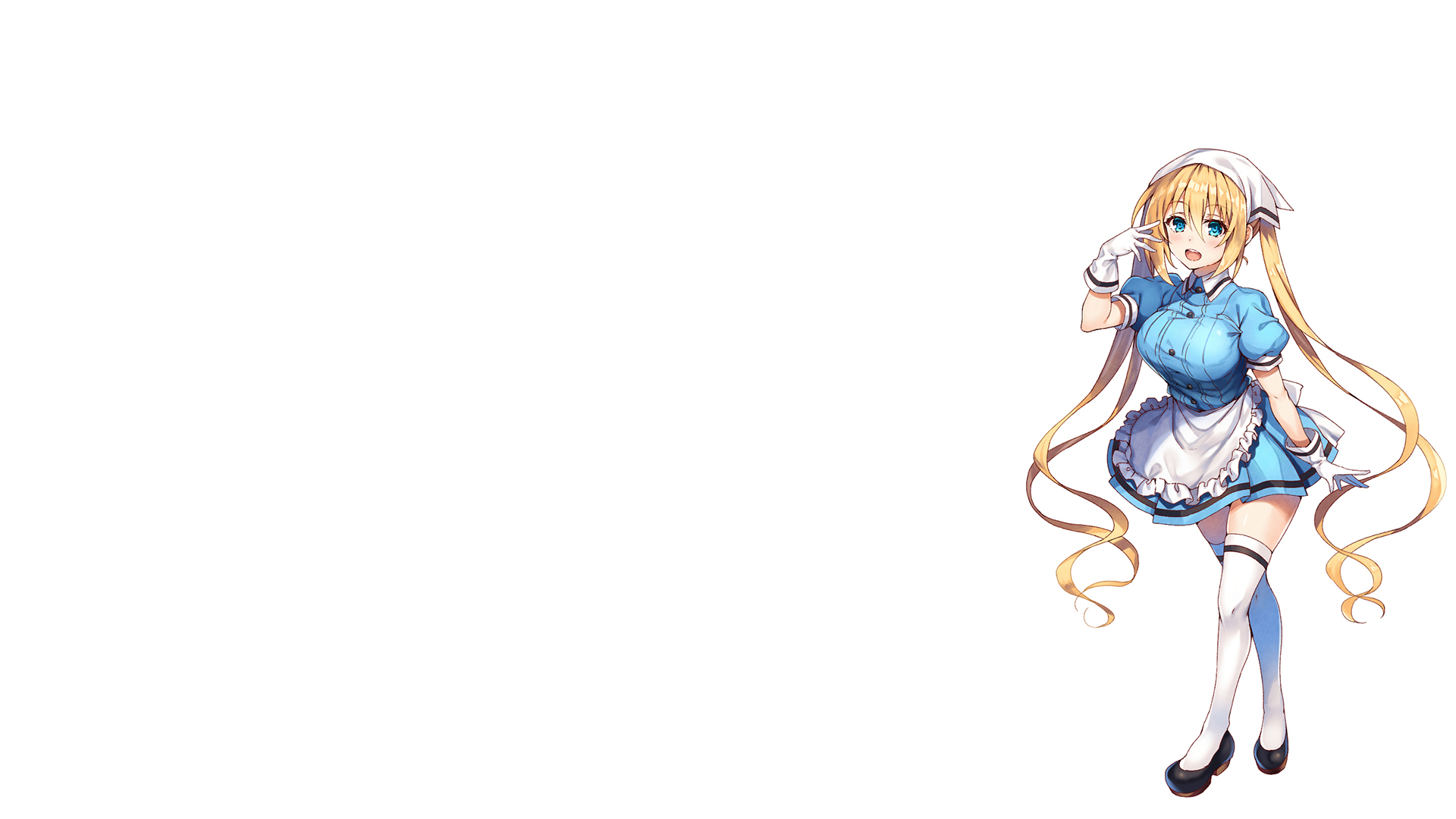 Kaho Hinata in a maid outfit HD Wallpaper