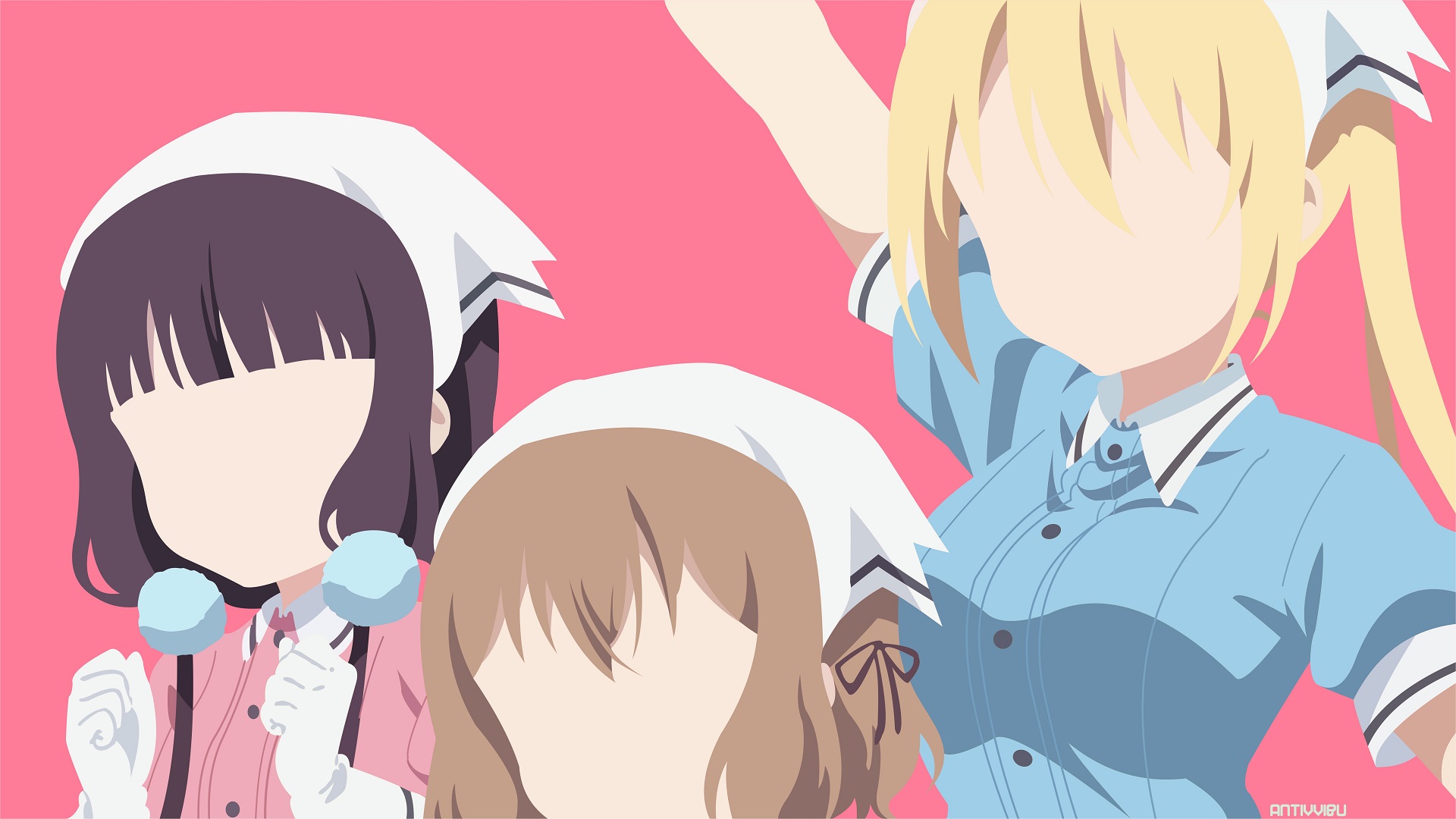 Kaho Hinata and friends HD Wallpaper