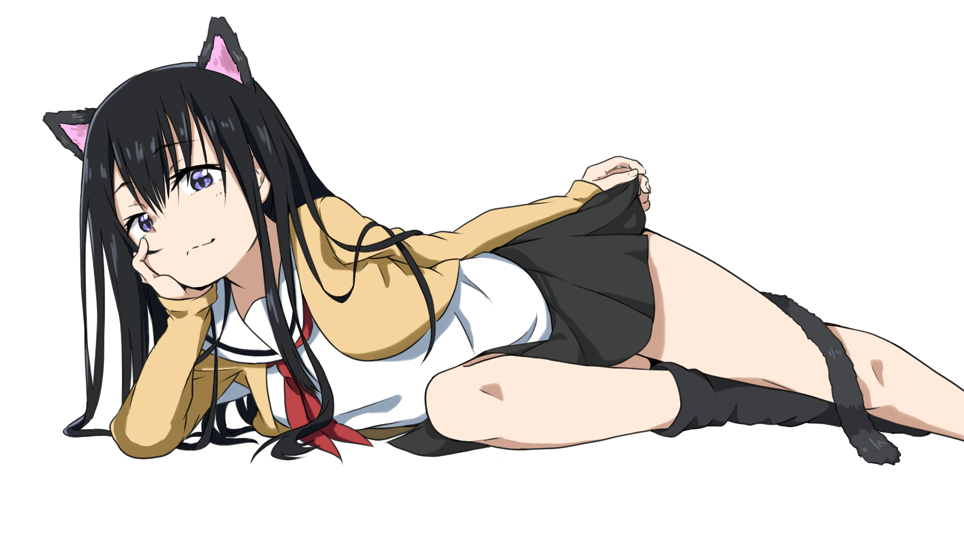 Naoka Ueno with cat ears HD Wallpaper