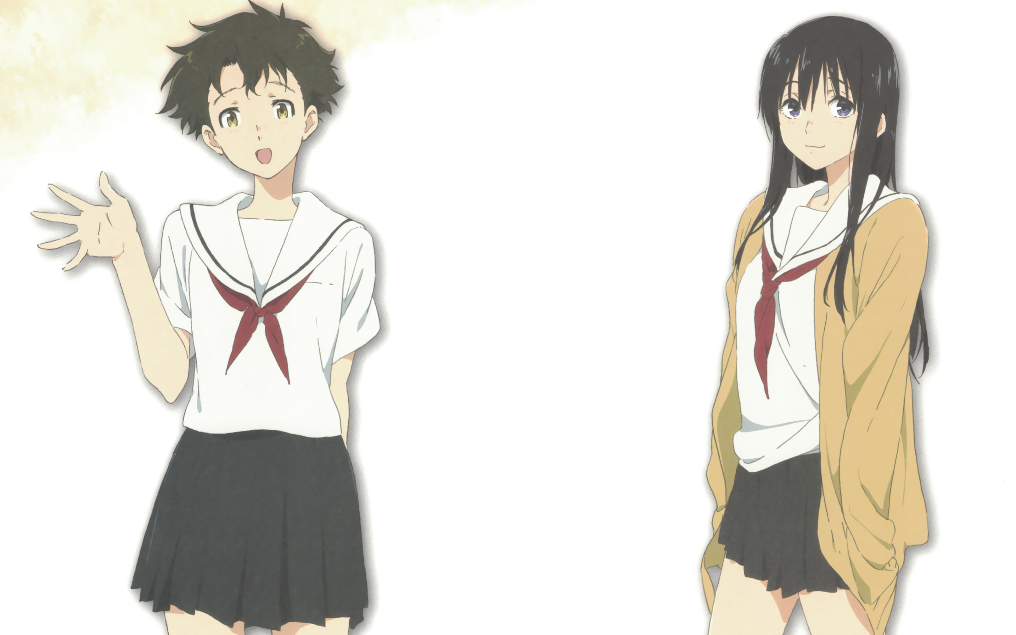 Shoko Nishimiya and Naoka Ueno from Koe no Katachi HD Wallpaper