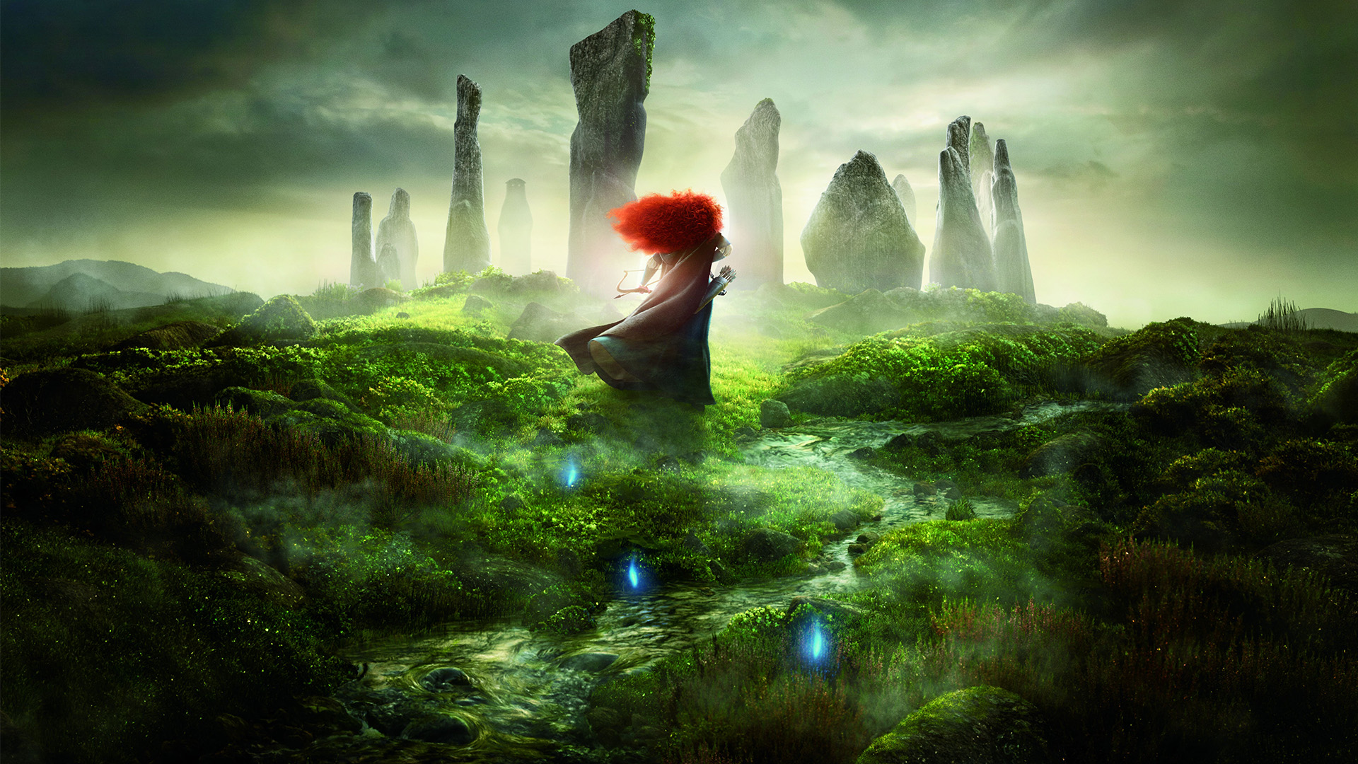Merida from Brave in a mystical landscape HD Wallpaper