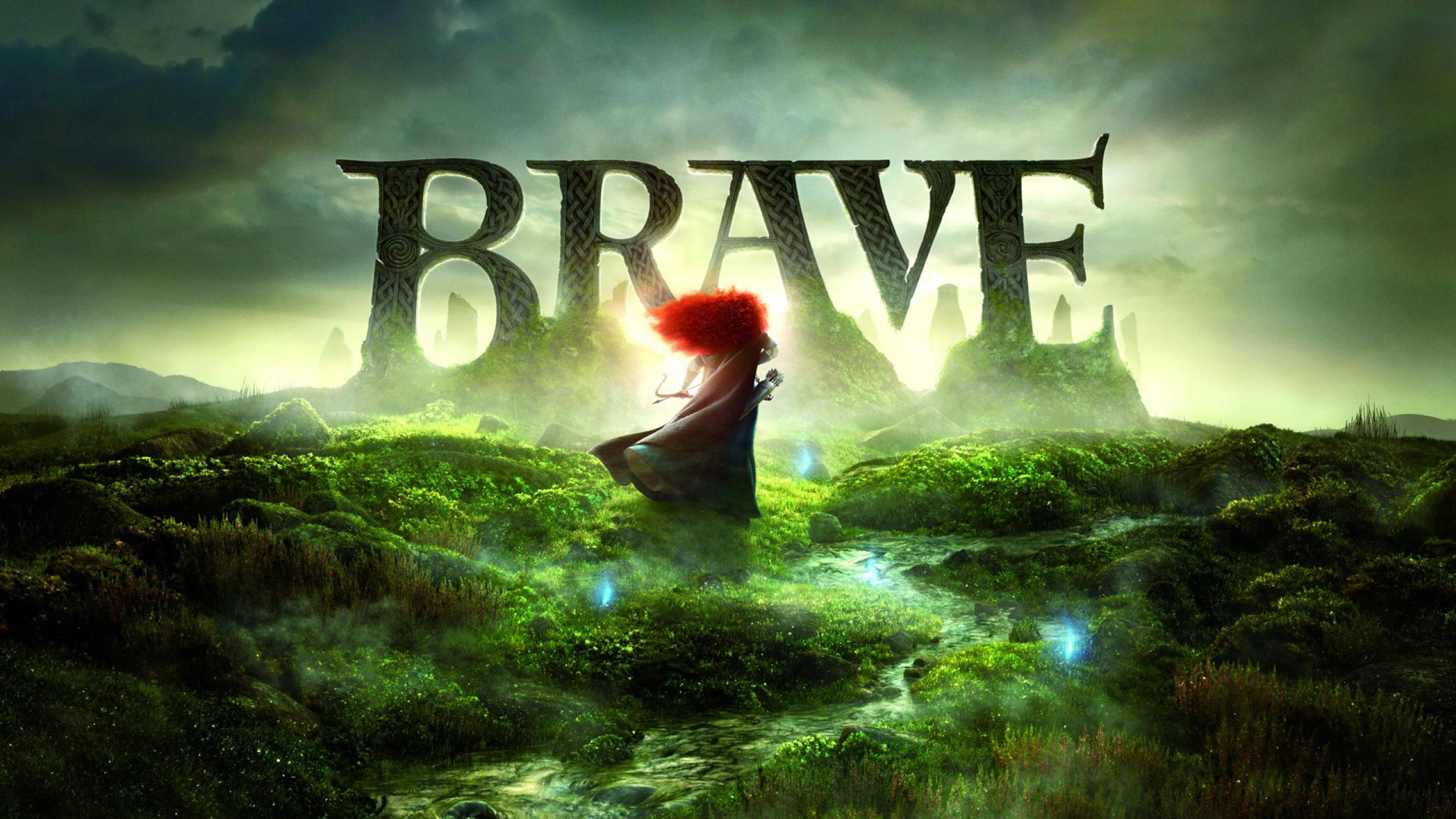 Merida from Brave movie title HD Wallpaper